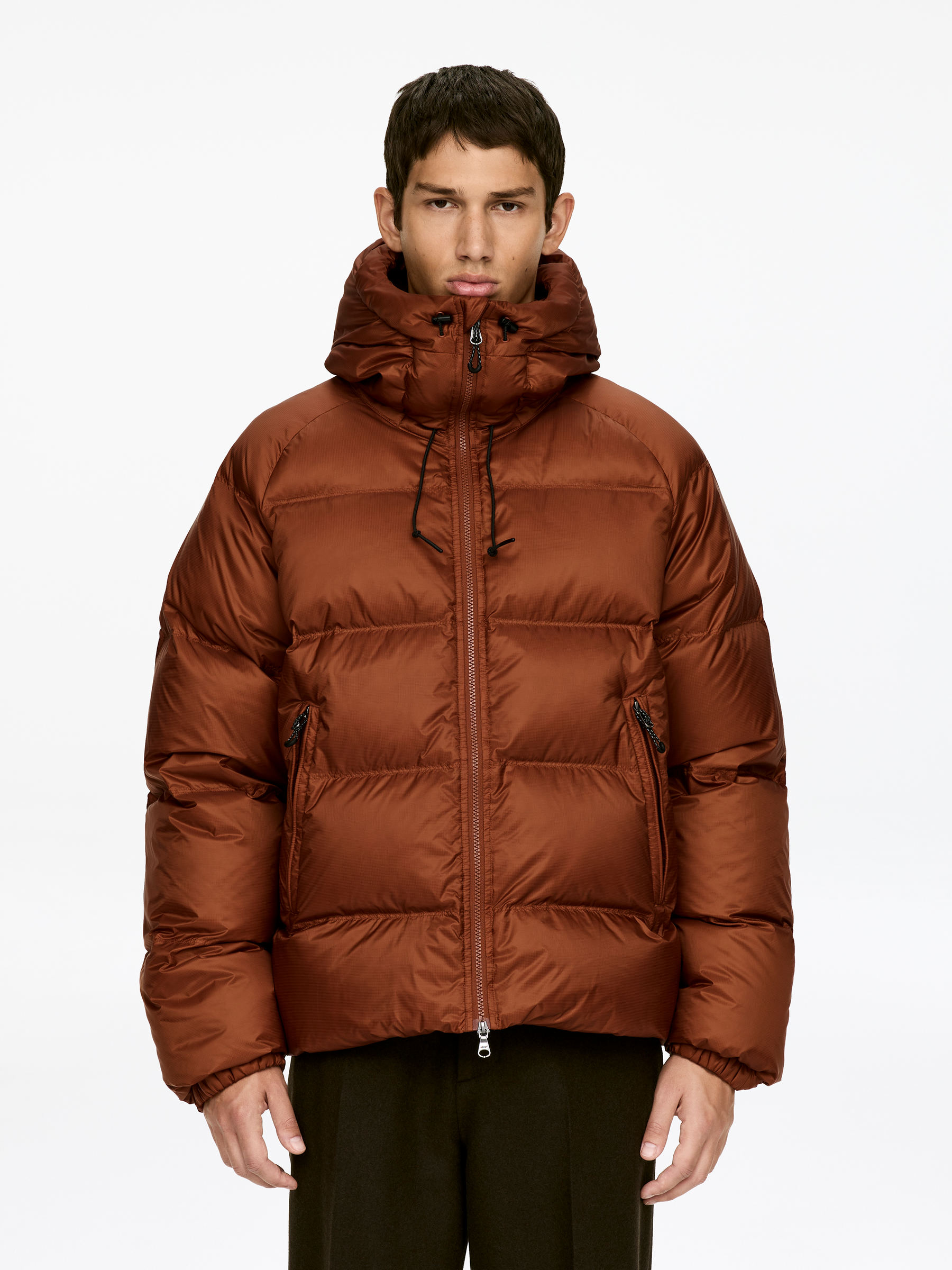 Upcycled Down Sporty Jacket - Orange - Regular fit - Men - StillMedia/Lookbook - 8