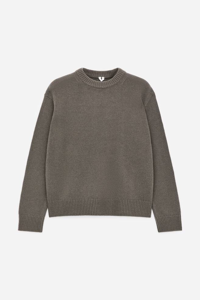 Heavy Knit Wool Jumper - Dark Mole/Off White/Bright Blue/Blue/Light Grey Melange/Dark Purple/Charcoal Melange/Dark Blue/Light Yellow/Beige Melange - 1