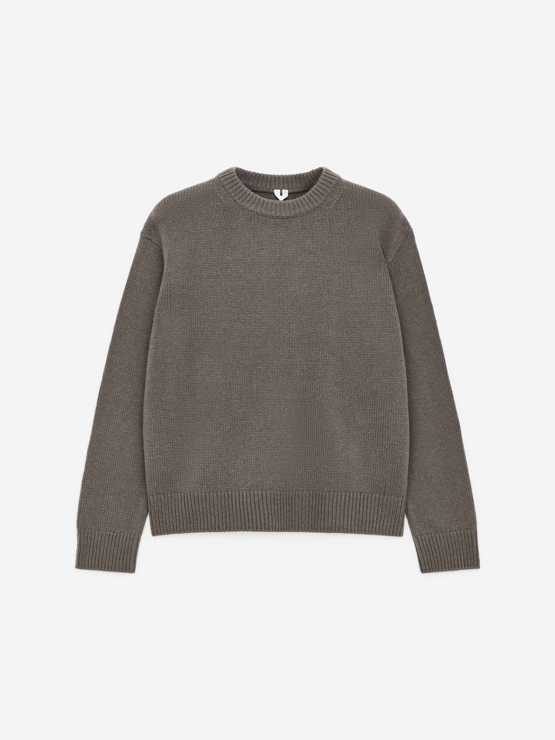 Heavy Knit Wool Jumper-#5D5950-17767