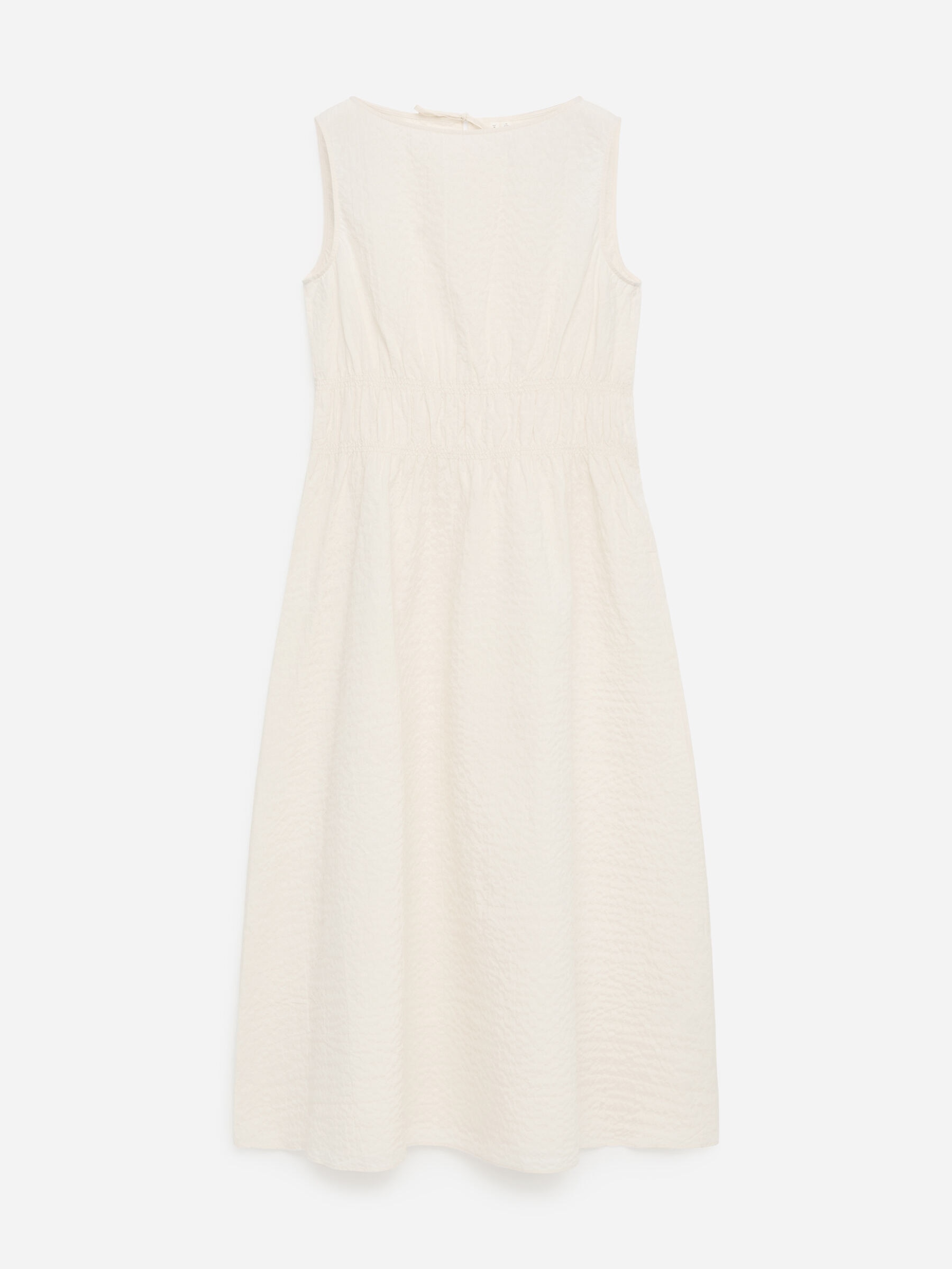 Seersucker Dress - Off White - Slim fit - Women - StillMedia/DescriptiveStillLife - 1