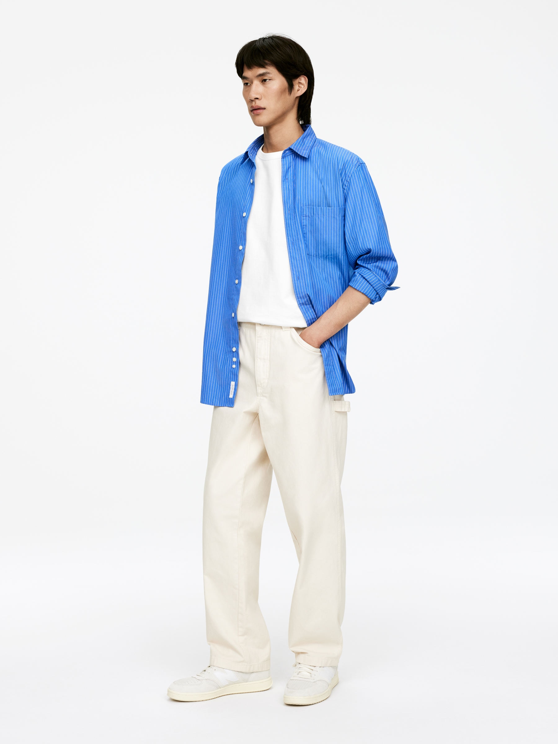 270 GSM Oversized T-Shirt - White - Relaxed fit - Men - StillMedia/Lookbook - 12