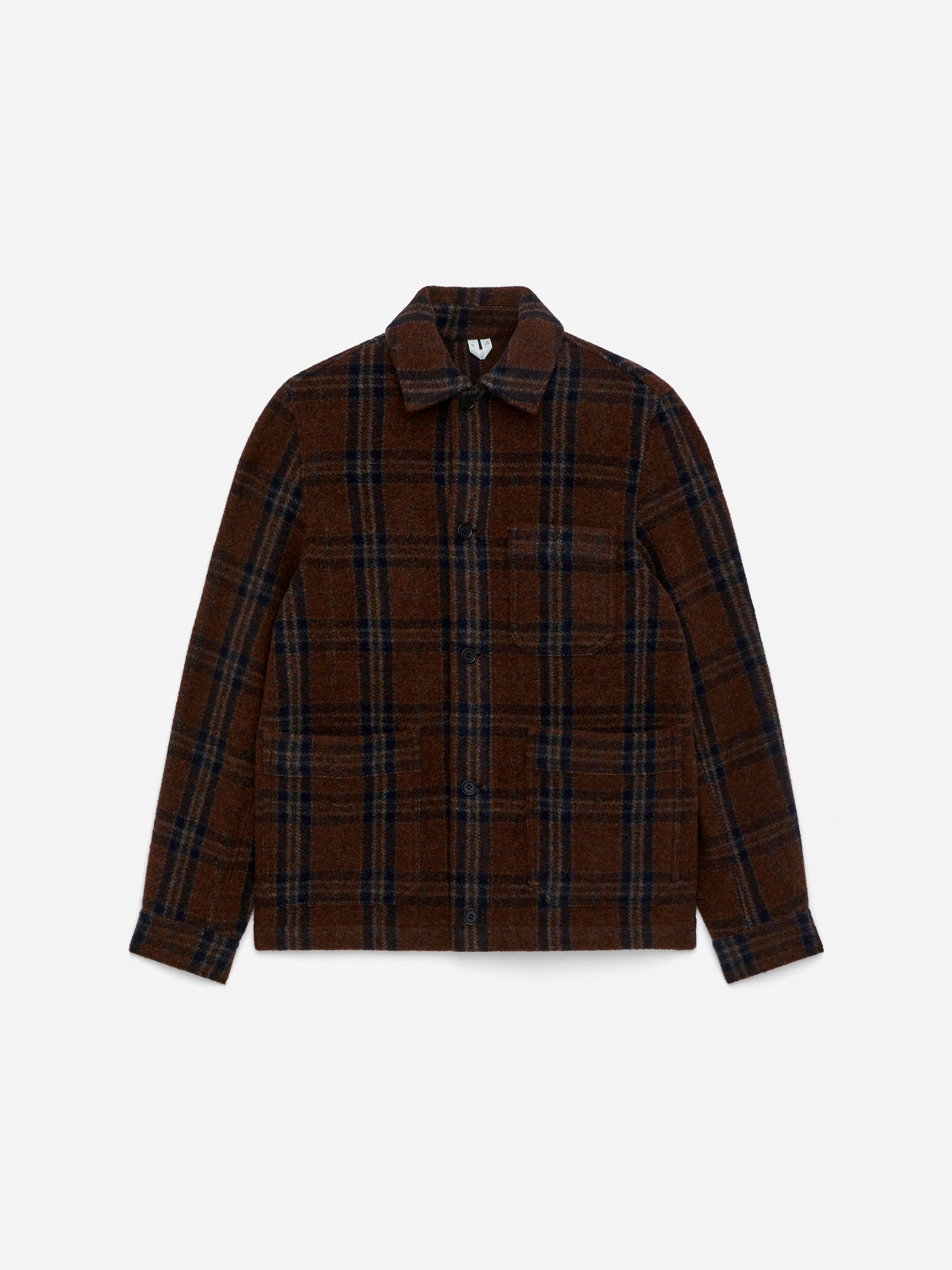 Wool-Blend Overshirt-#4B3939-16852
