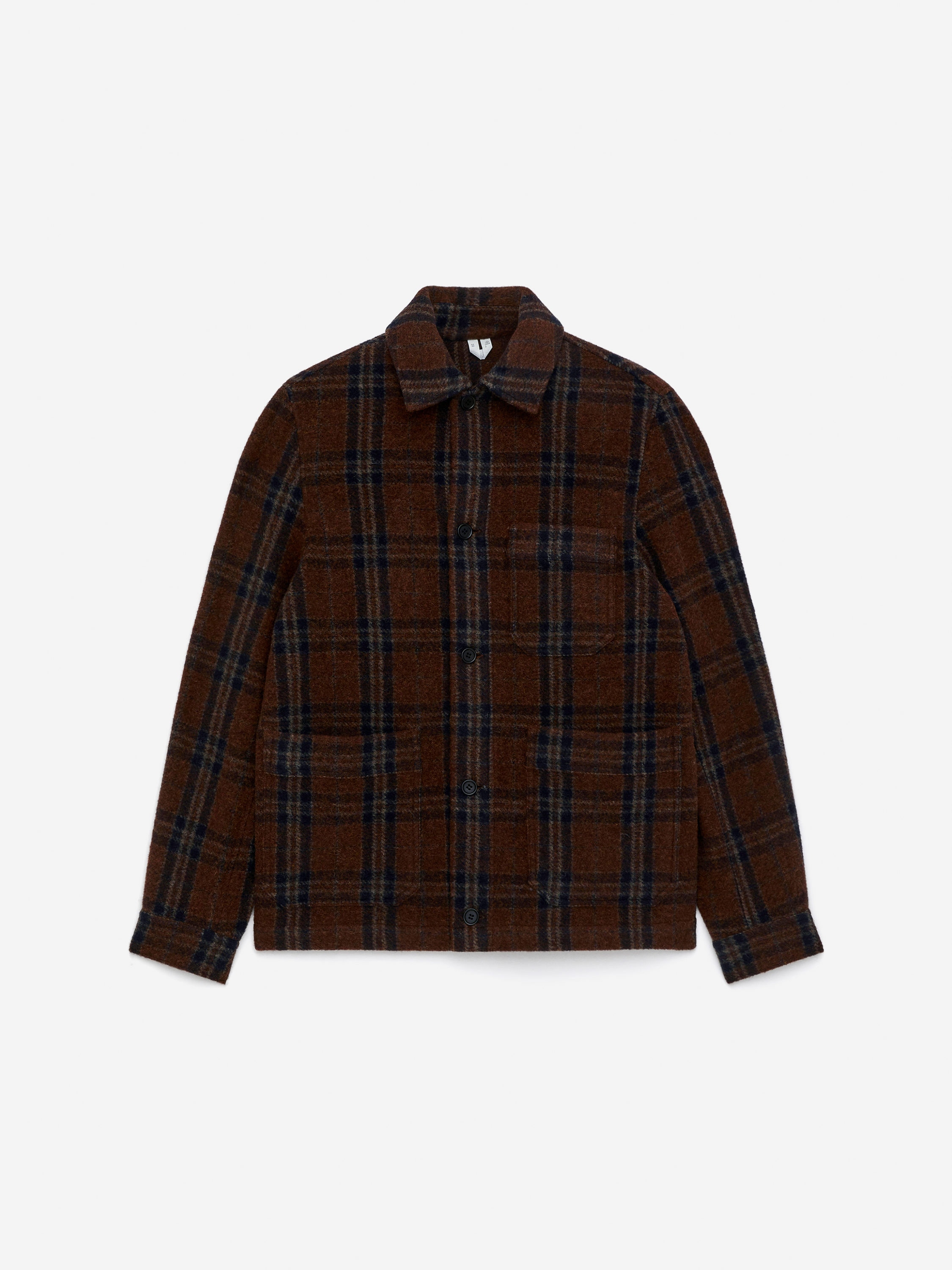 Wool-Blend Overshirt-#4B3939-16852