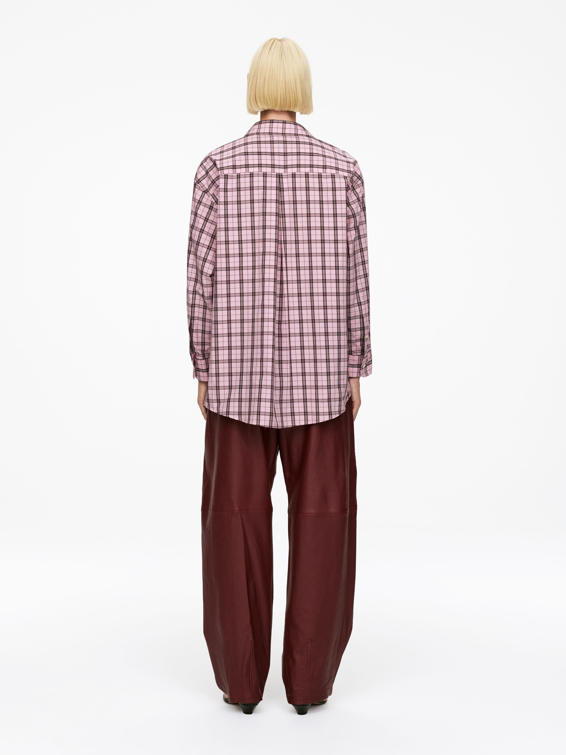 Oversized Shirt - Pink/Checkered - Oversized - Women - StillMedia/Lookbook - 3