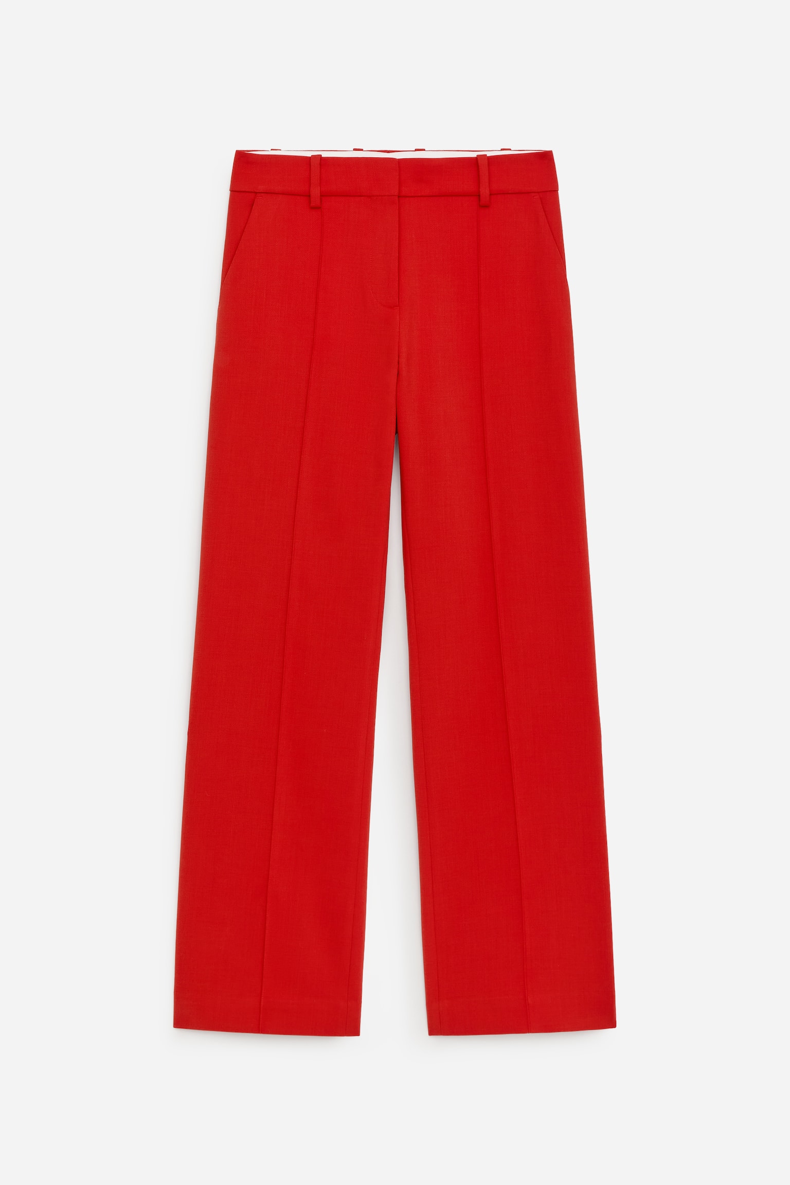 Pantalon tailleur fendu - Rouge/Noir - 2