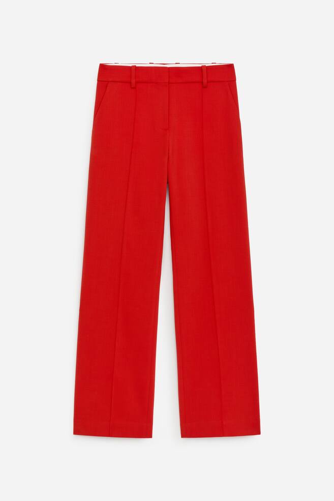 Elegante Hose mit Schlitzen - Rot/Schwarz - 1