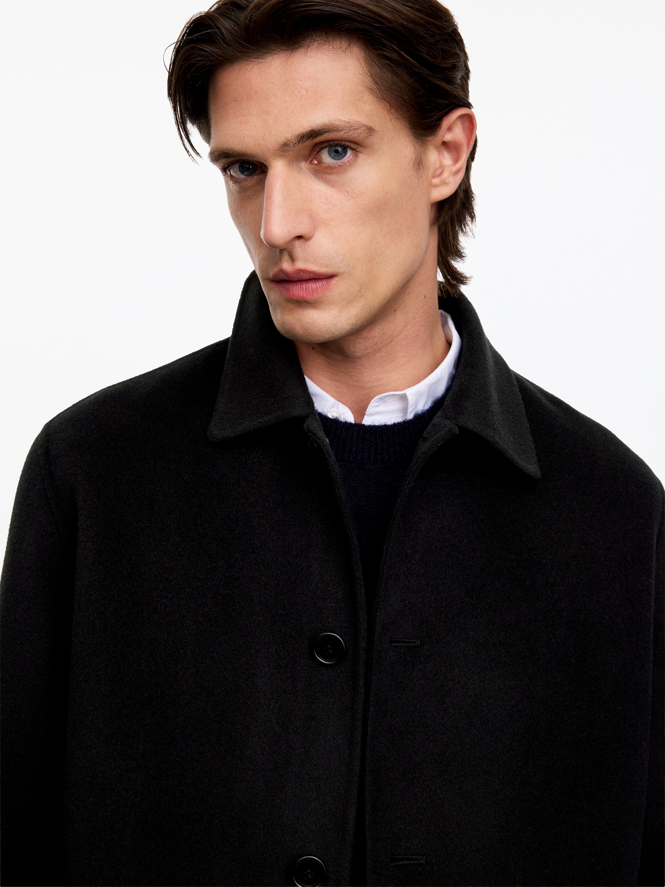 Manteau en laine double face - Noir - Relaxed fit - men - StillMedia/Lookbook - 3