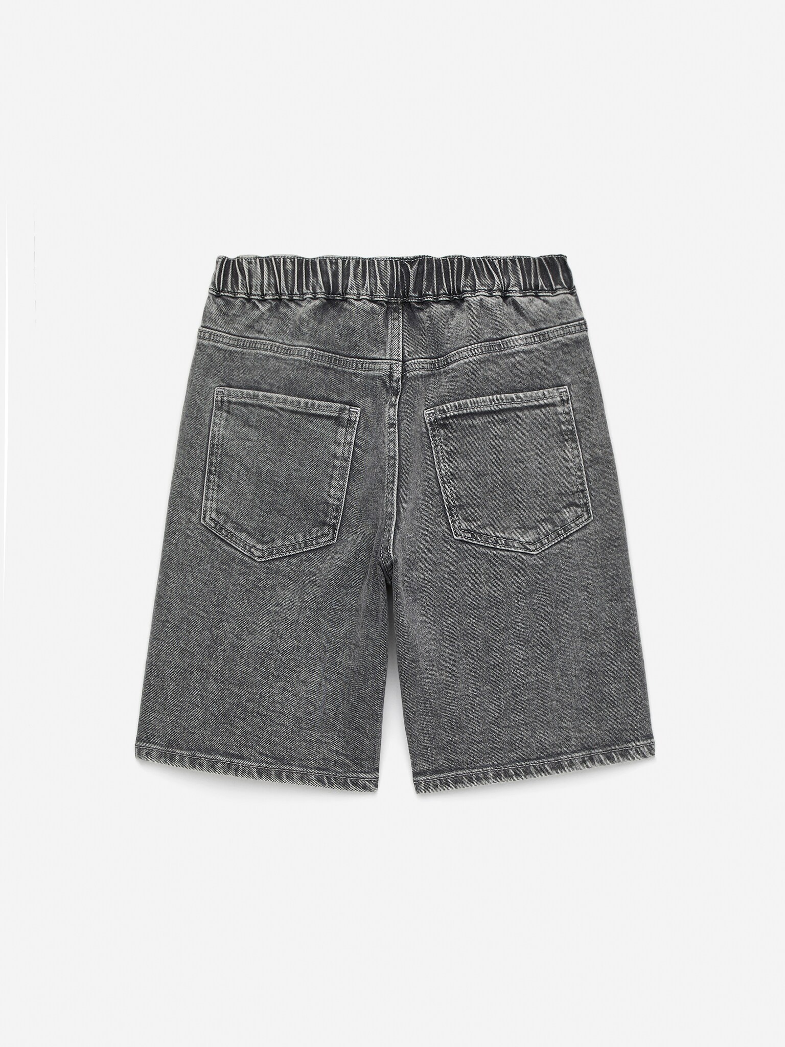 Shorts in denim - Grigio - 2