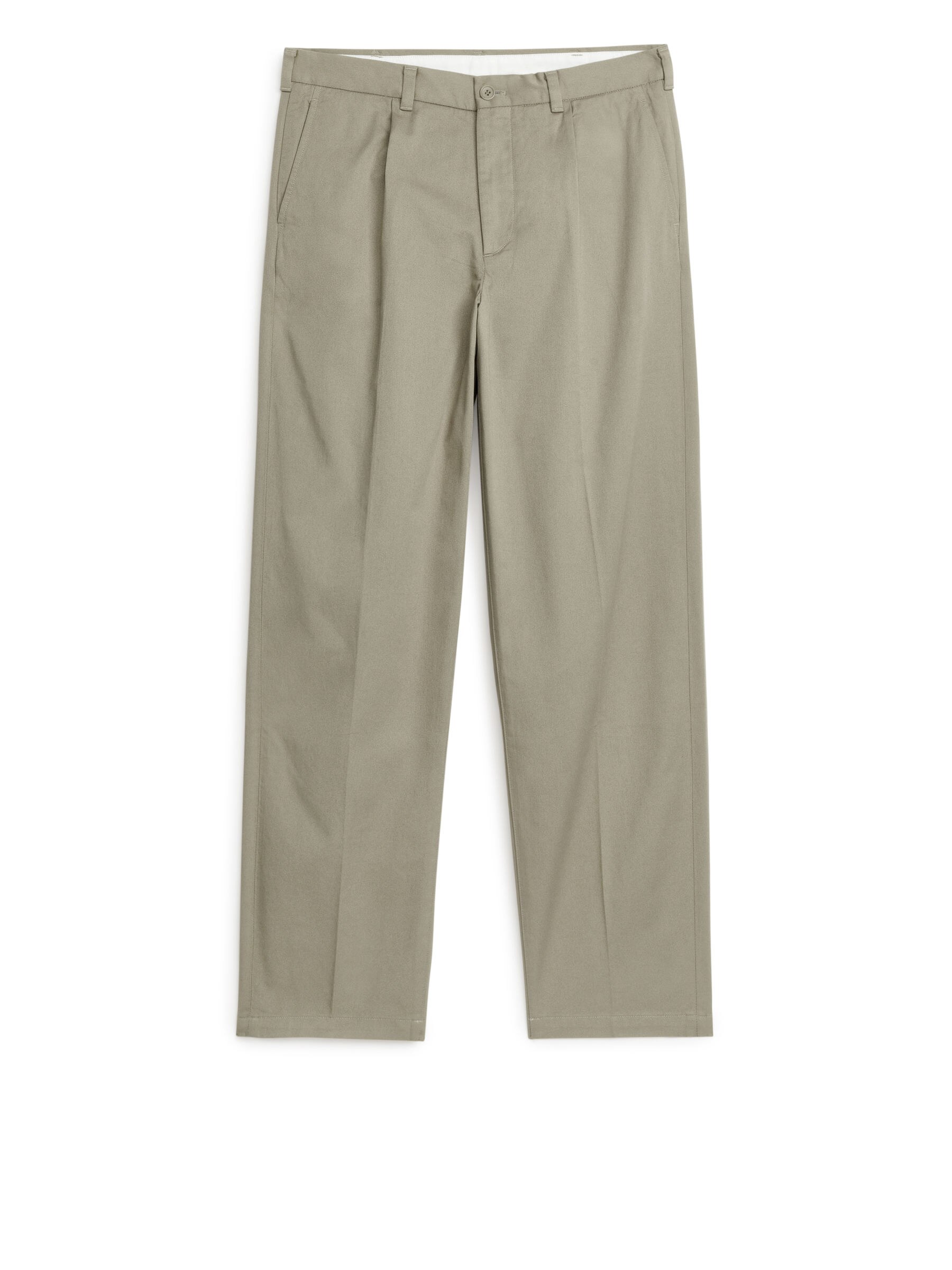 Cotton Twill Chinos-#9B958B-5669