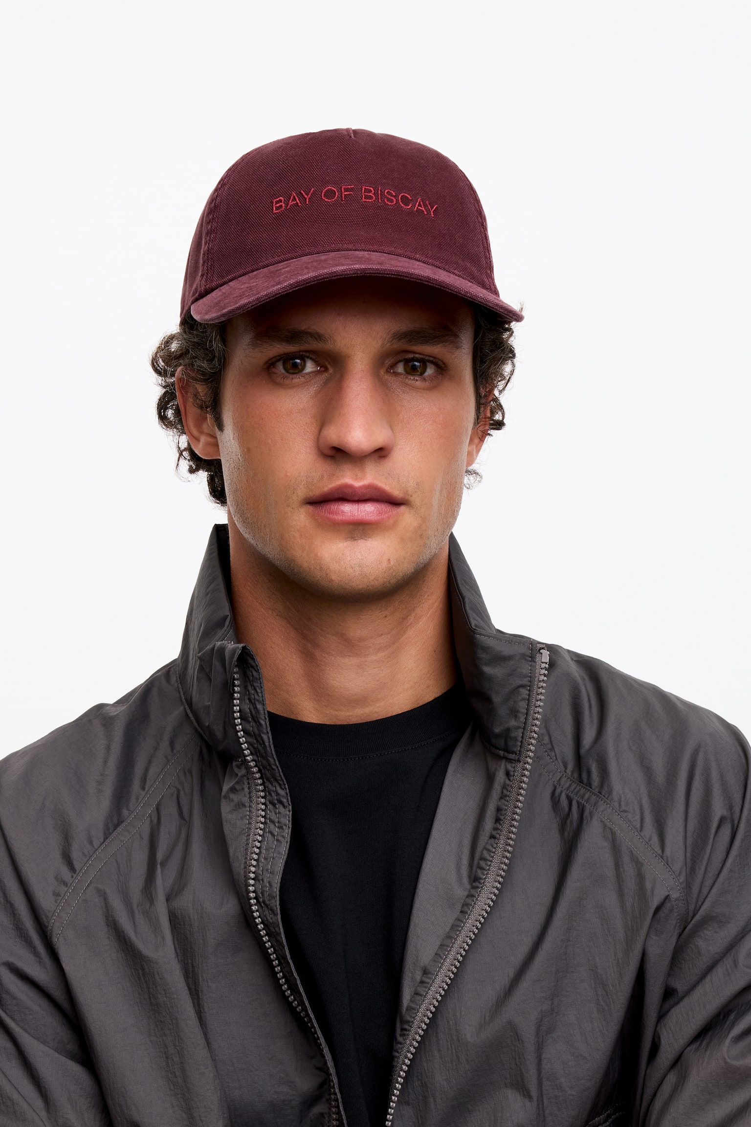 Keps i tvättad bomullscanvas - Vinröd/Saffran - 1