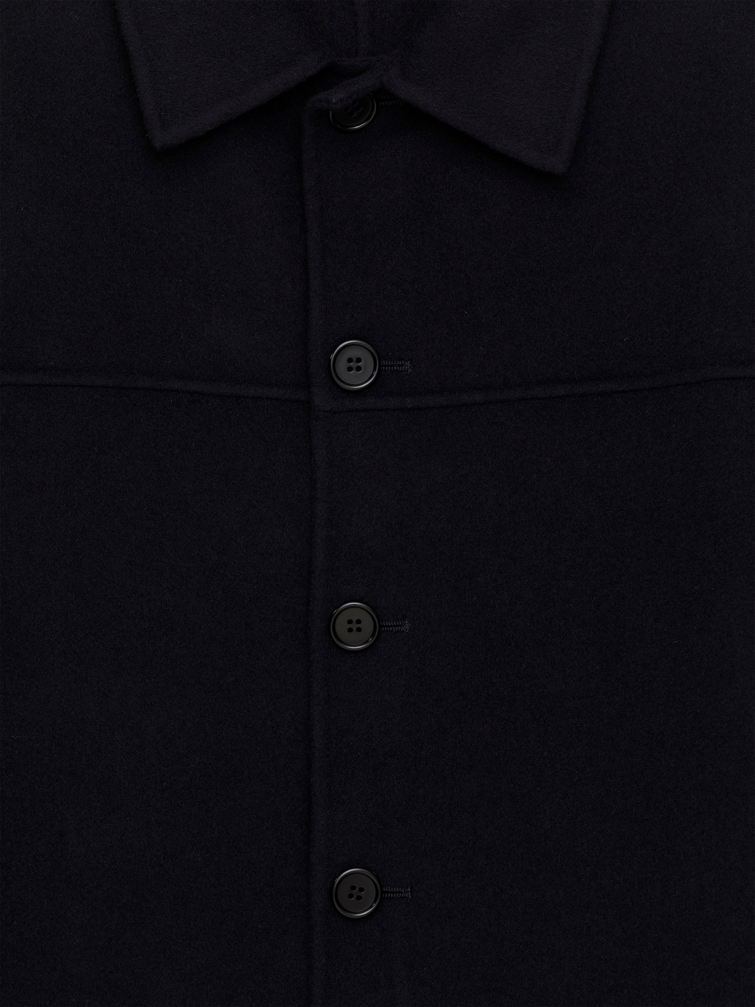 Chaqueta en mezcla de lana de doble faz - Azul oscuro/Beige oscuro/Negro roto - 4