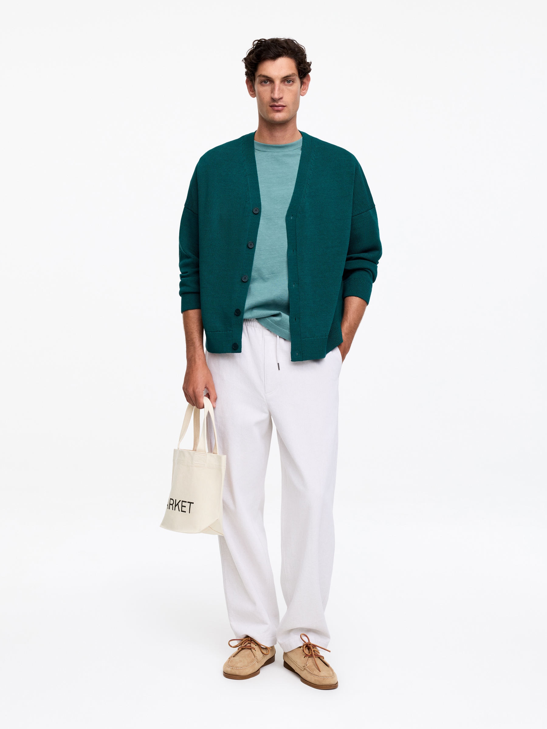 ARKET Canvas Mini Tote - Off White/Black - Travel - StillMedia/Lookbook - 12