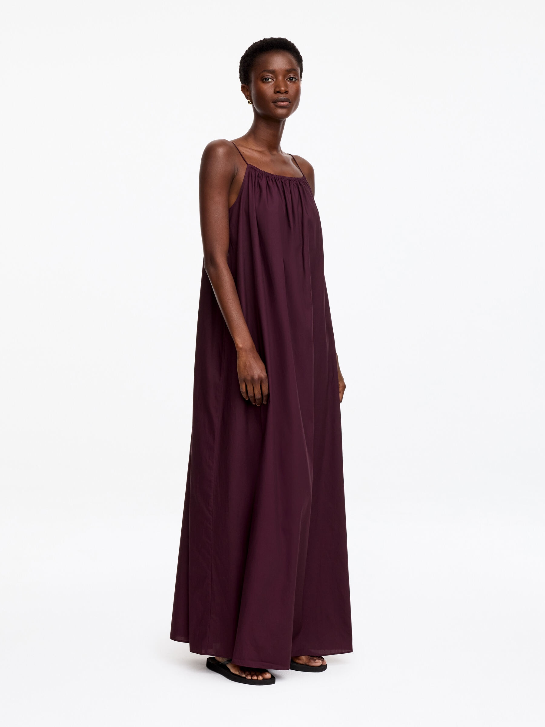 Lyocell Cotton Beach Dress - Purple - Loose fit - Women - StillMedia/Lookbook - 3