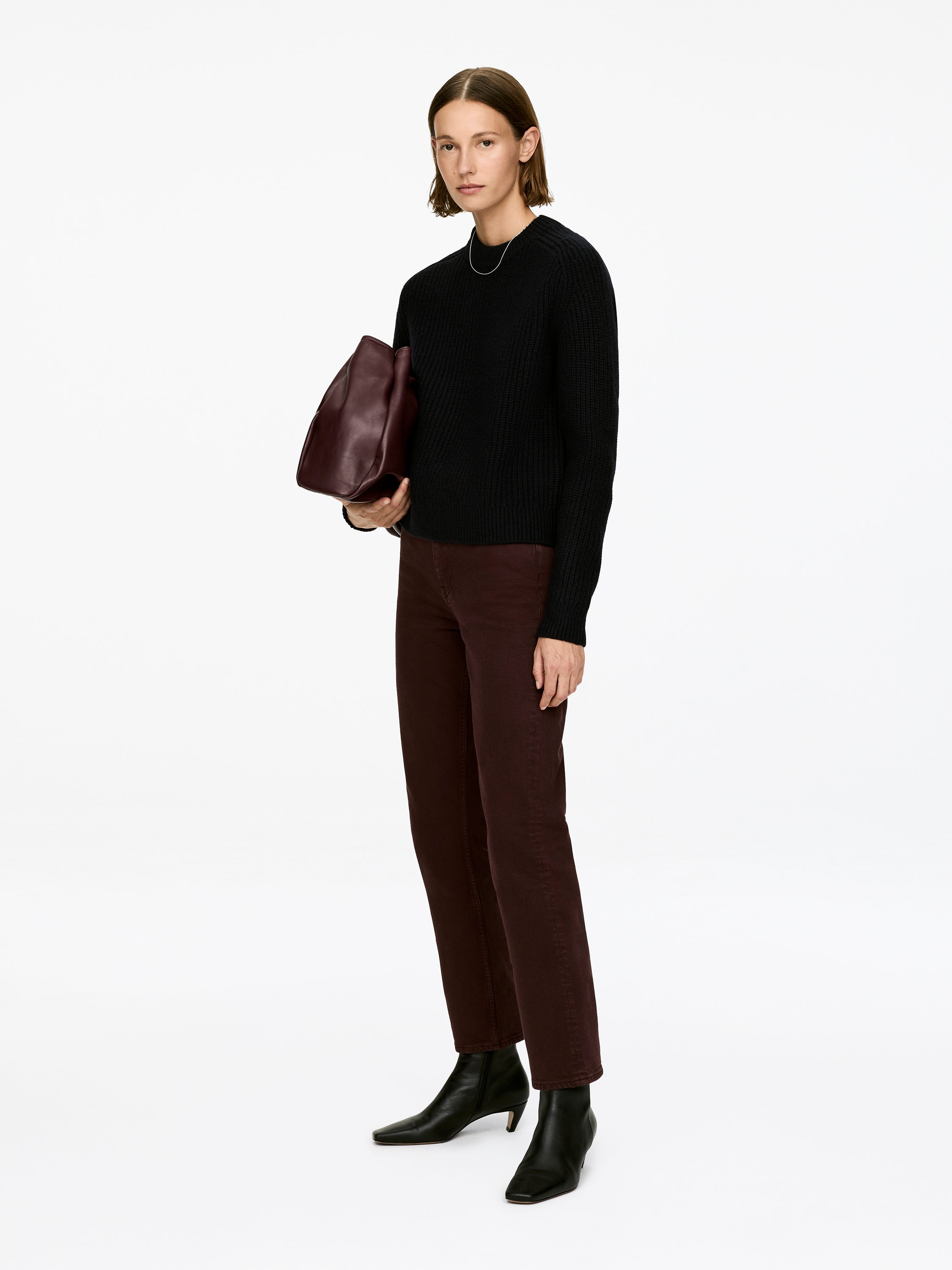 Merino Jumper - Dark Blue - Regular fit - Women - StillMedia/Lookbook - 11