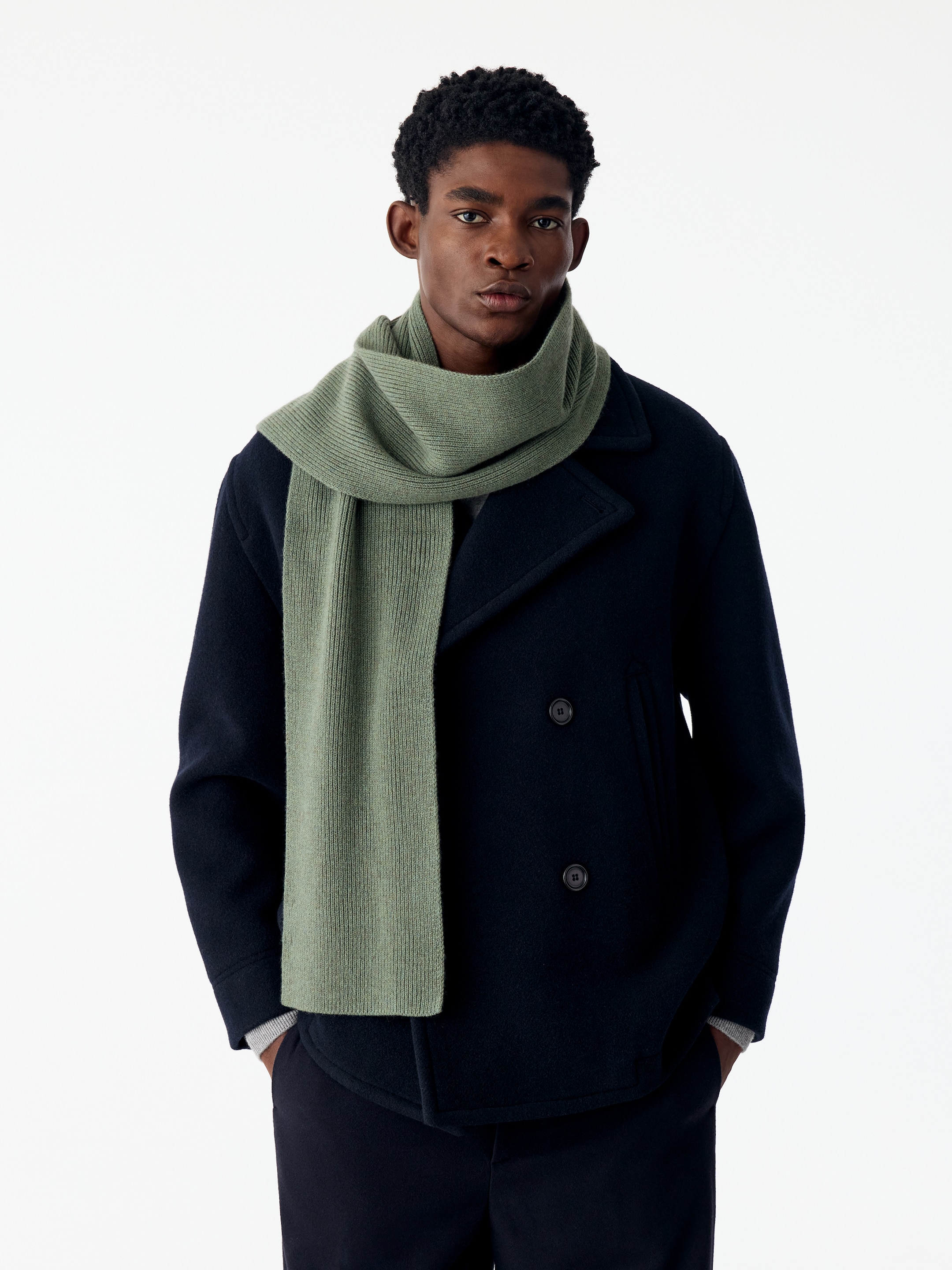 Sciarpa con lavorazione a coste - Verde - men - StillMedia/Lookbook - 3