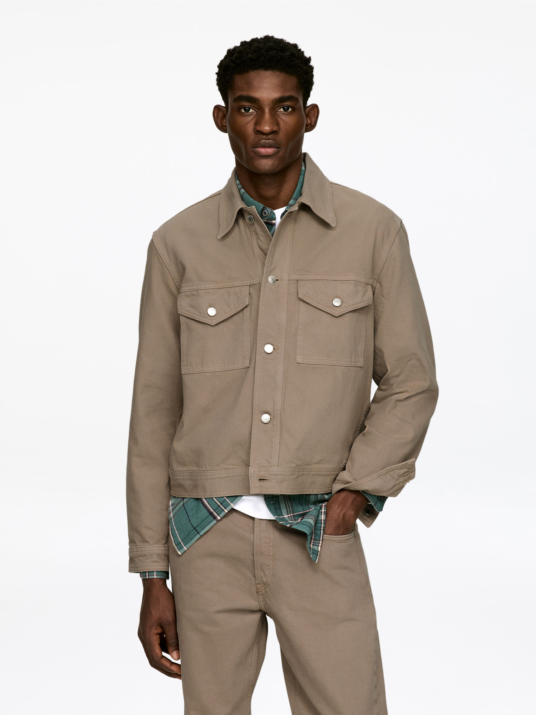 Garment-Dyed Denim Jacket - Clay - Regular fit - Men - StillMedia/Lookbook - 11