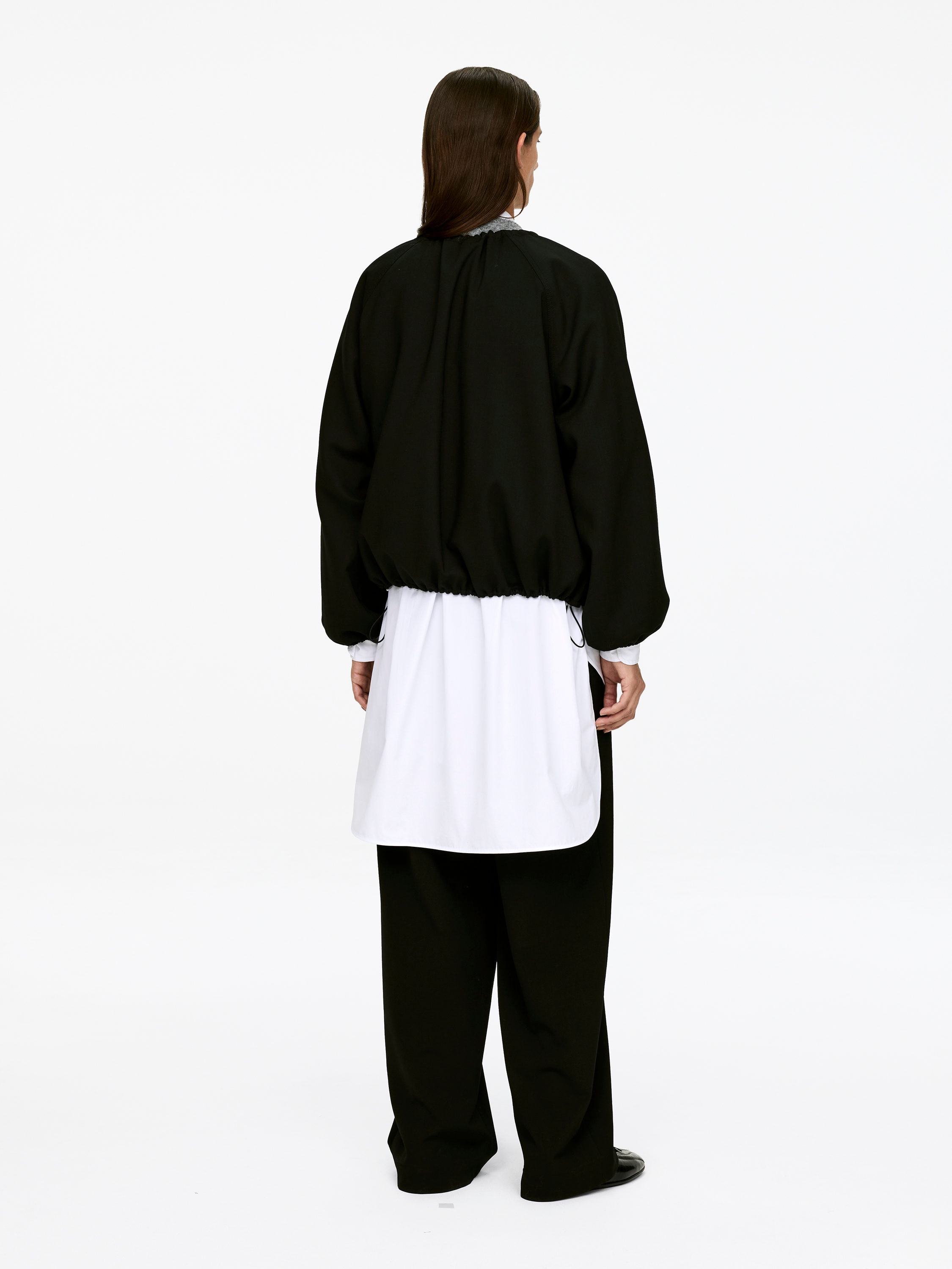 Bubble-Hem Jacket - Black - Relaxed fit - Women - StillMedia/Lookbook - 6