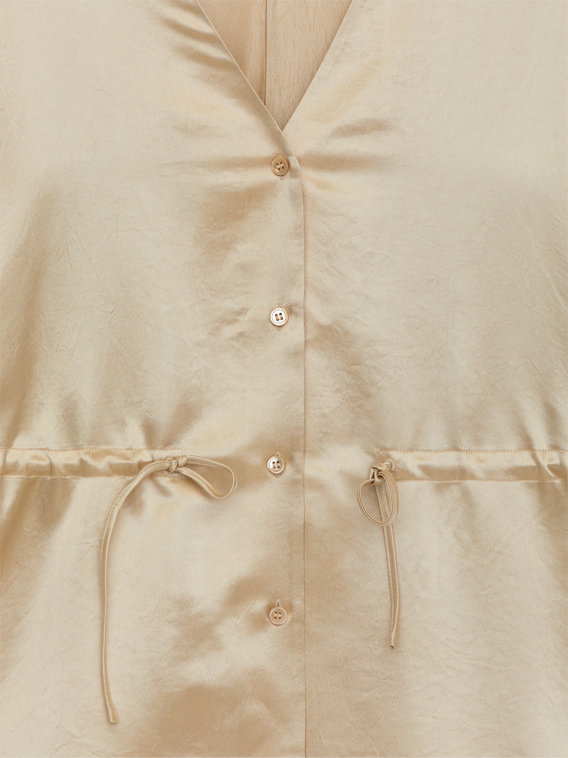 Grotere afbeelding bekijken: Blouse met strikbandjes - Lichtbeige - DAMES | H&M NL 6