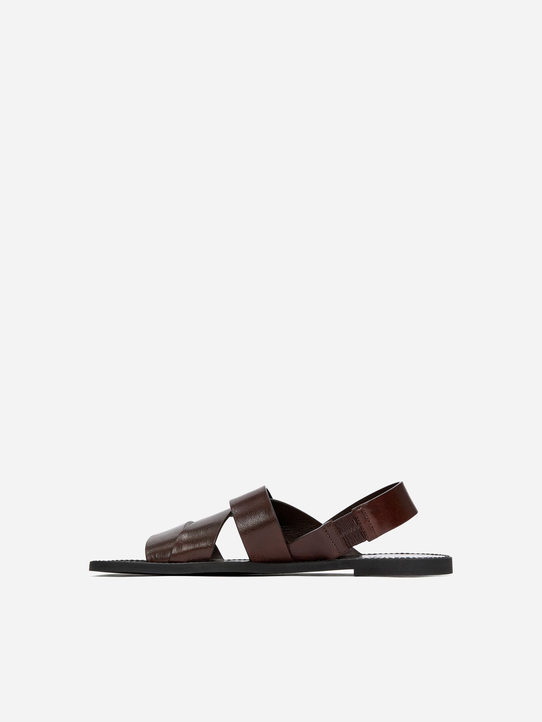 Sandalias de tiras de piel - Marrón oscuro - Women - StillMedia/DescriptiveStillLife - 2