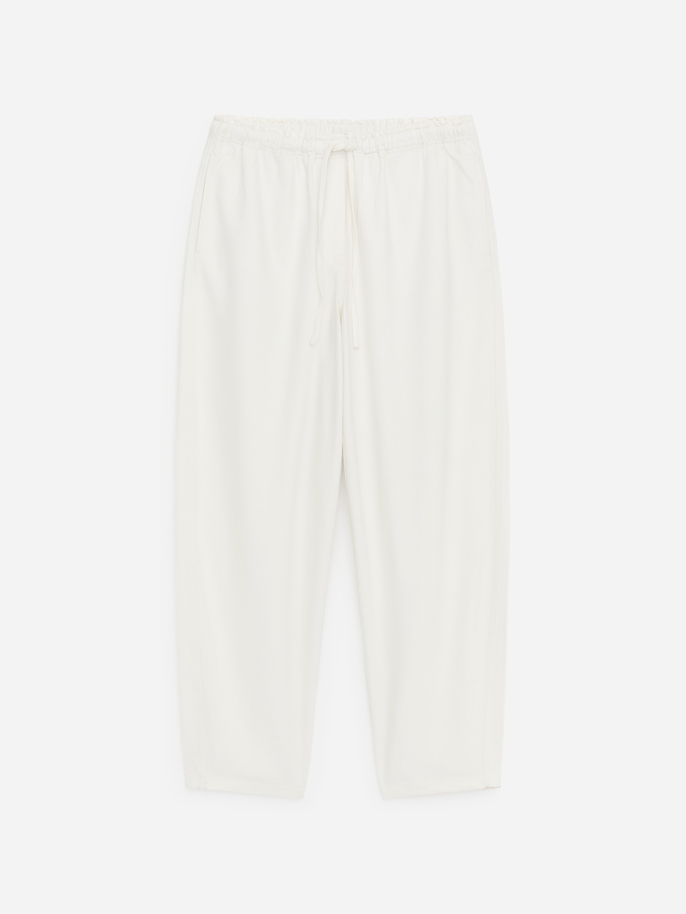 Pull on-denimbukser - Råhvid/Forvasket blå