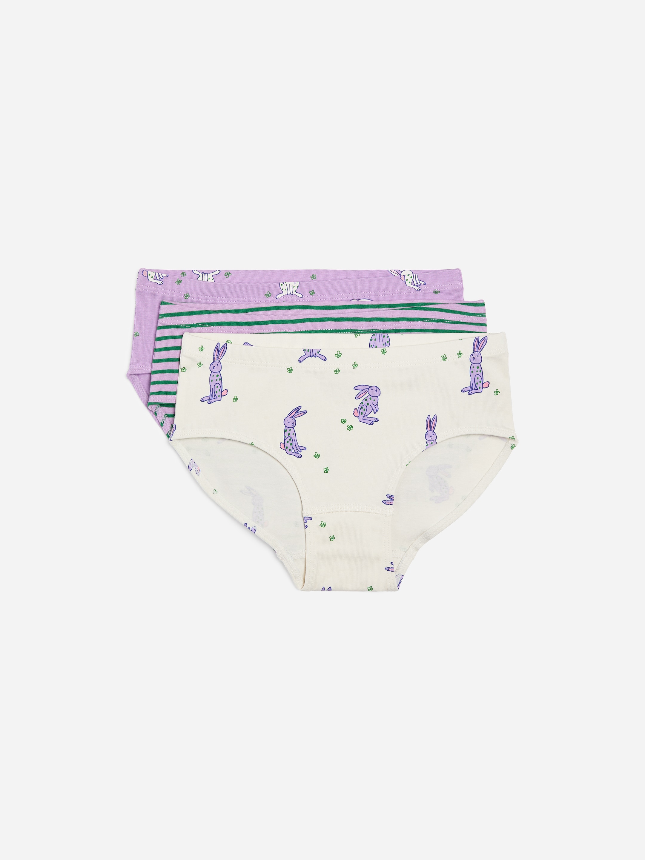 Cotton Jersey Briefs Set of 3-Purple-20070