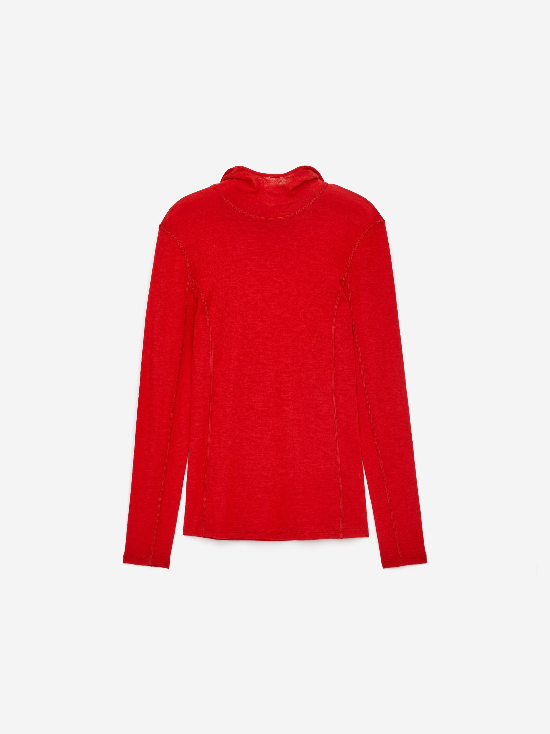 Hooded Wool Jumper-#C61B27-16725