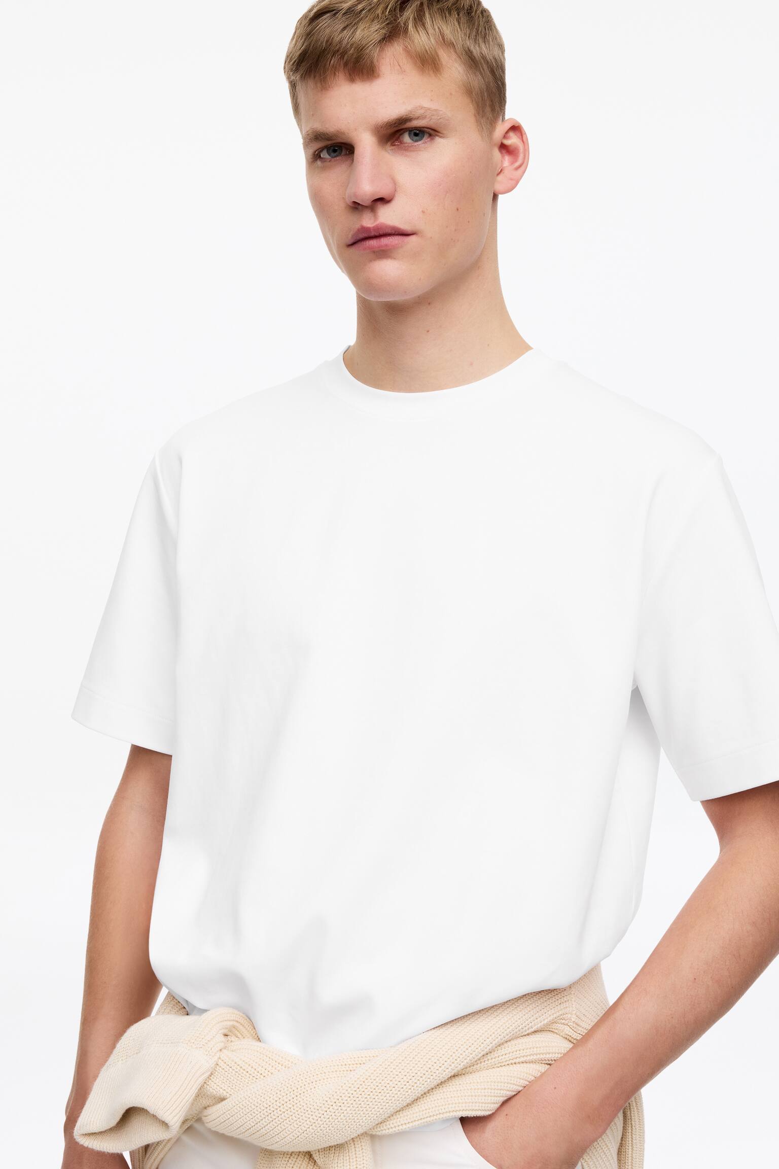 T-shirt interlock - Blanc/Noir/Bordeaux foncé - 3