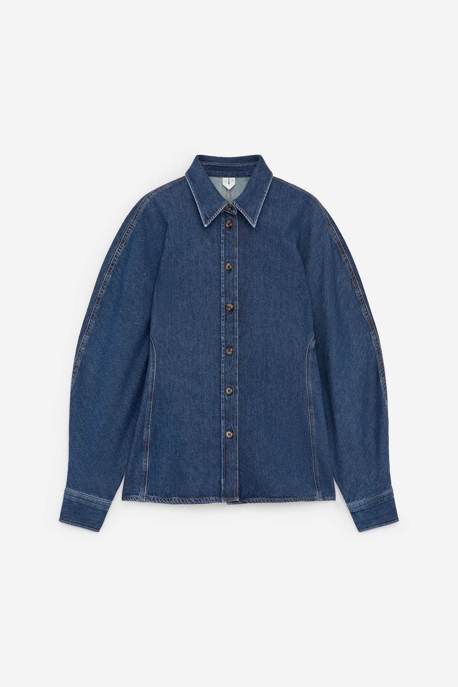 Chemise en jean sculptée - Bleu