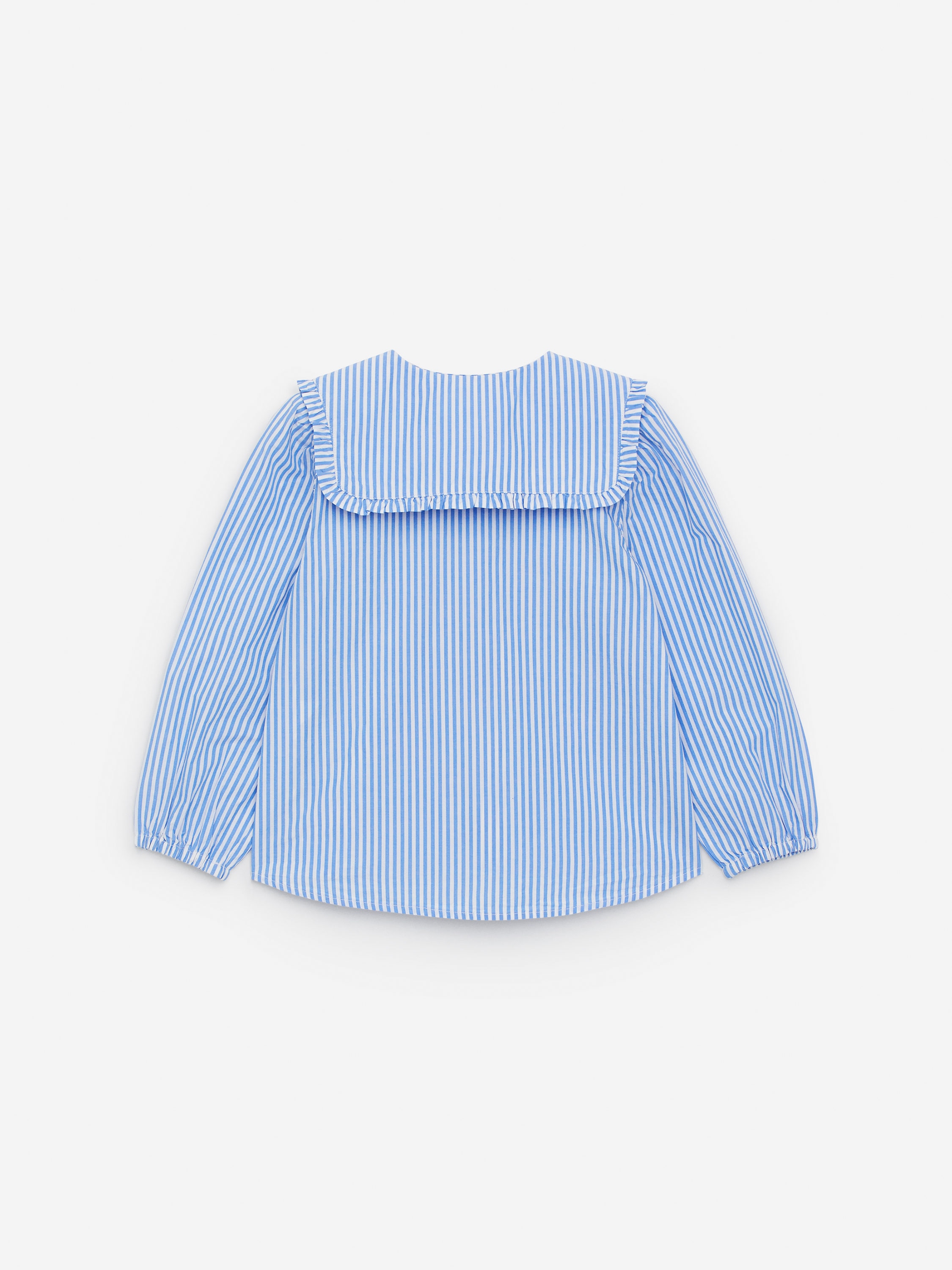 Frill-Collar Blouse - White/Blue - Regular fit - Children - StillMedia/DescriptiveStillLife - 5
