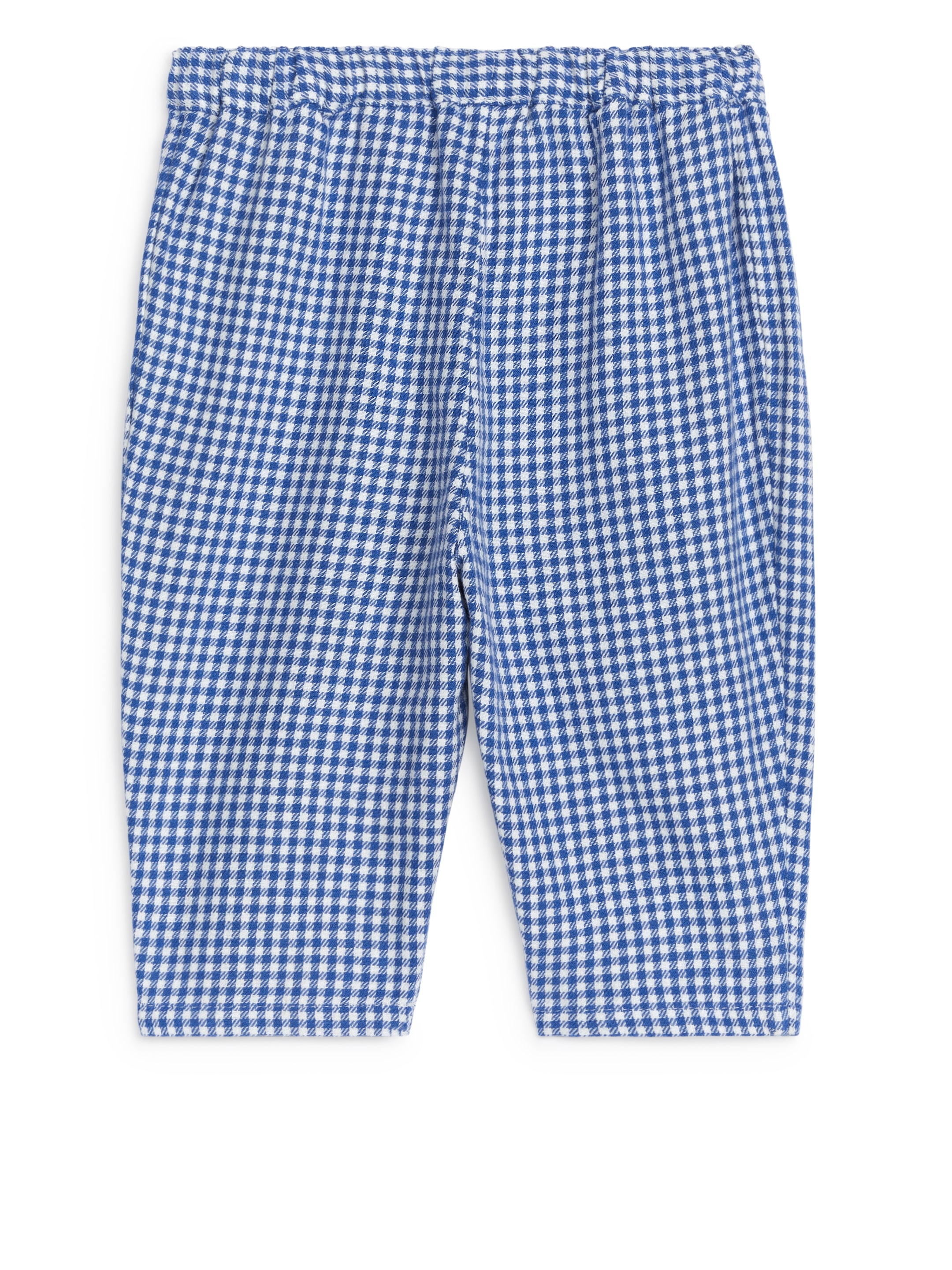 Flanellbyxor i bomull - Vit/blå - Relaxed fit - Children - StillMedia/DescriptiveStillLife - 1