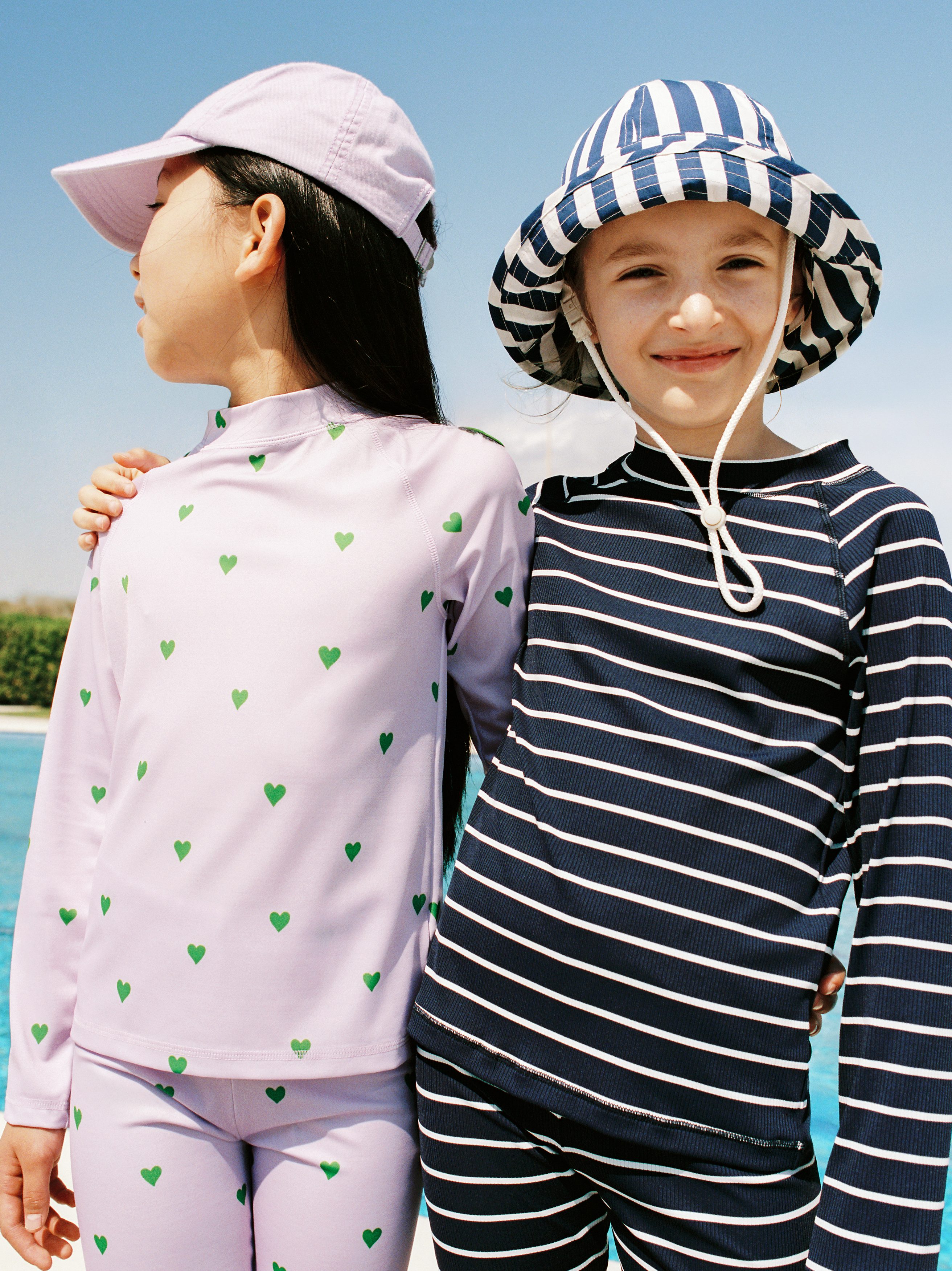 Flexible Sun Hat - Blue/Off White - Children - StillMedia/Environmental - 1