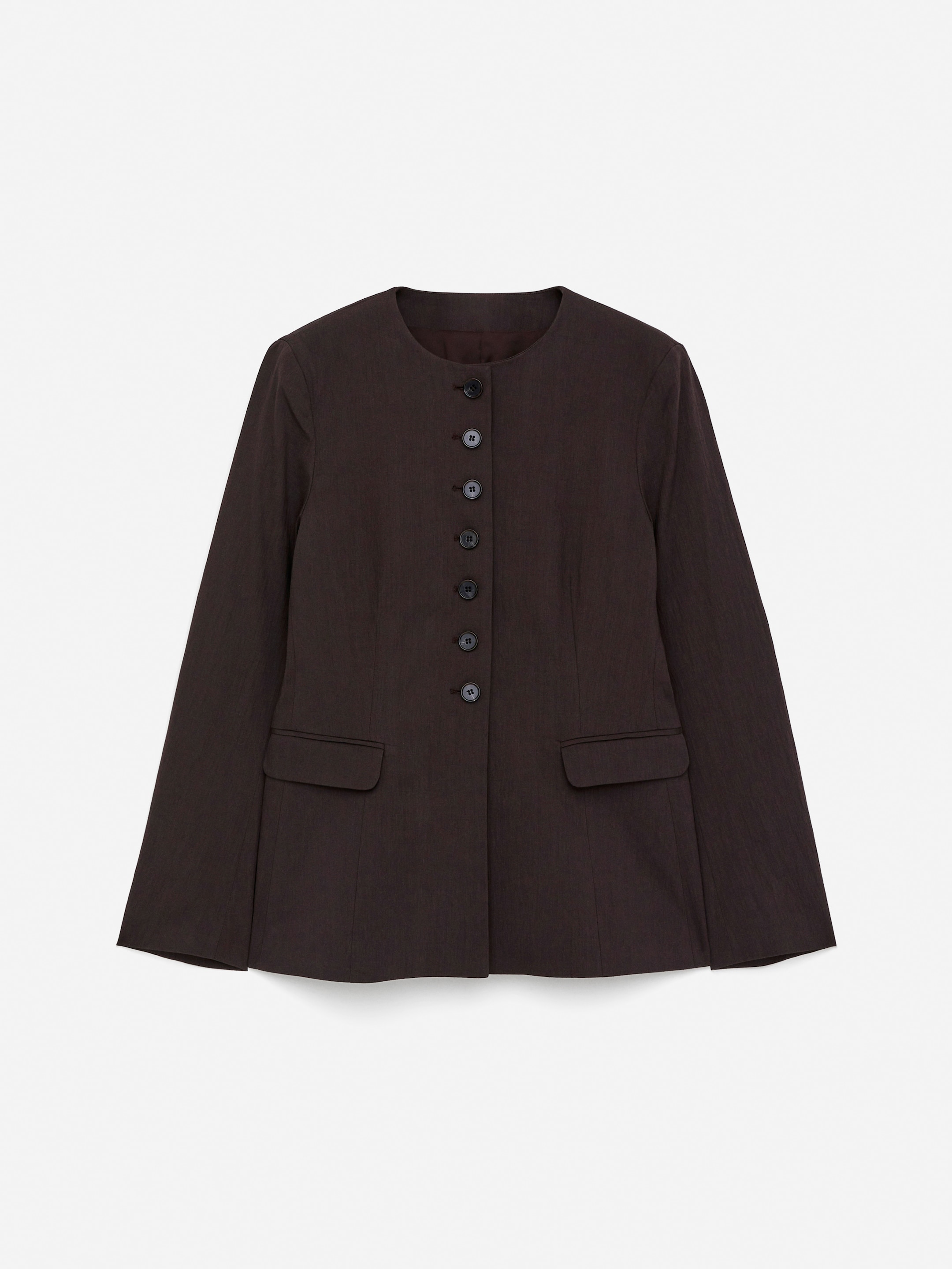 Blazer aus Leinenmischung-#3F3838-16835