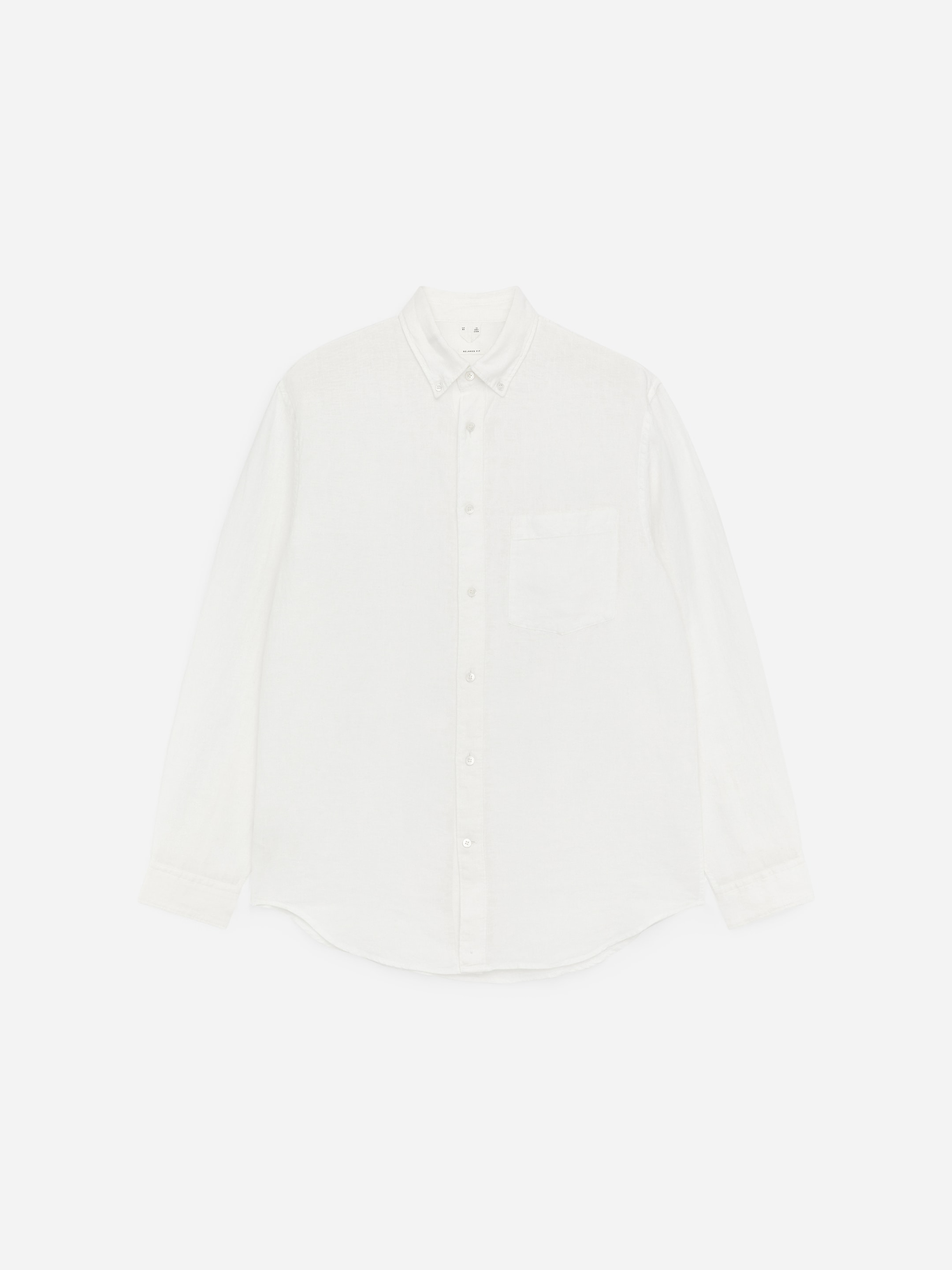 Relaxed Linen Shirt-#F4F3E9-18709
