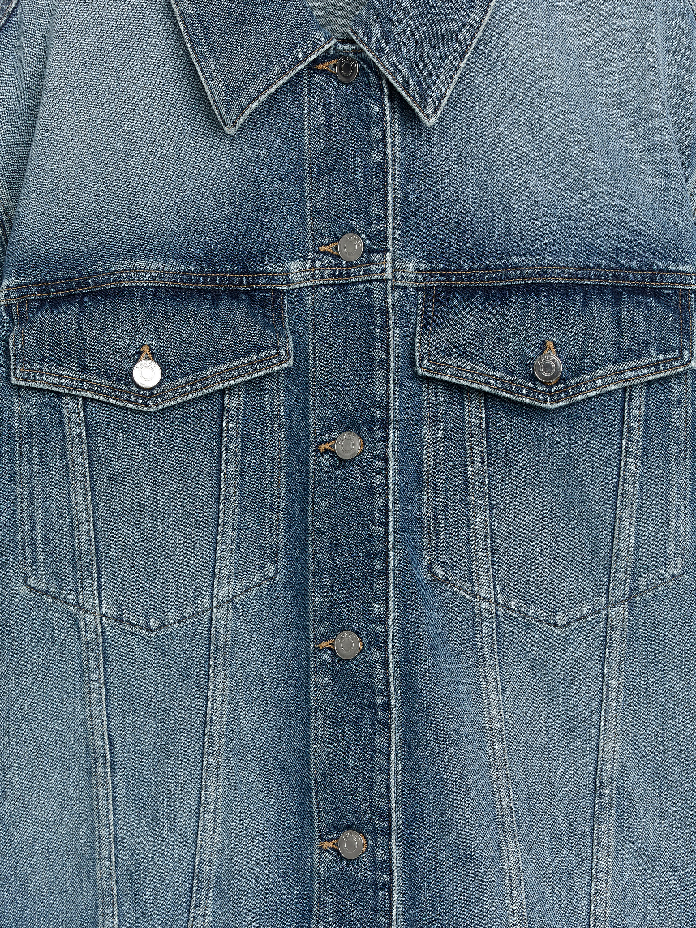 Tie-Detail Denim Jacket – Washed Blue – ARKET EU