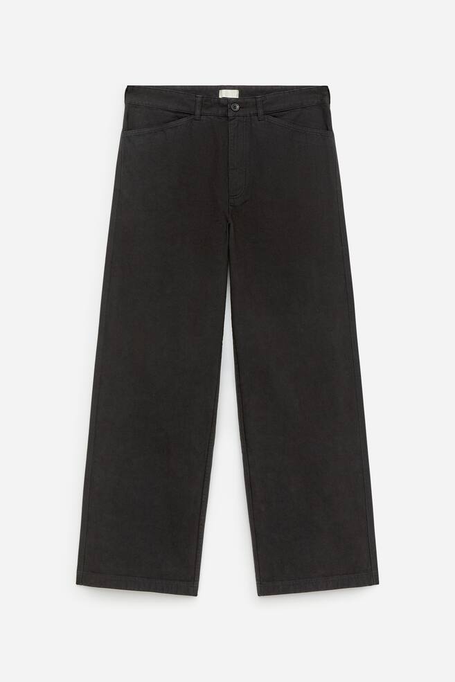 Lockere Canvas-Hose - Schwarz/Graubraun/Dunkelblau - 1