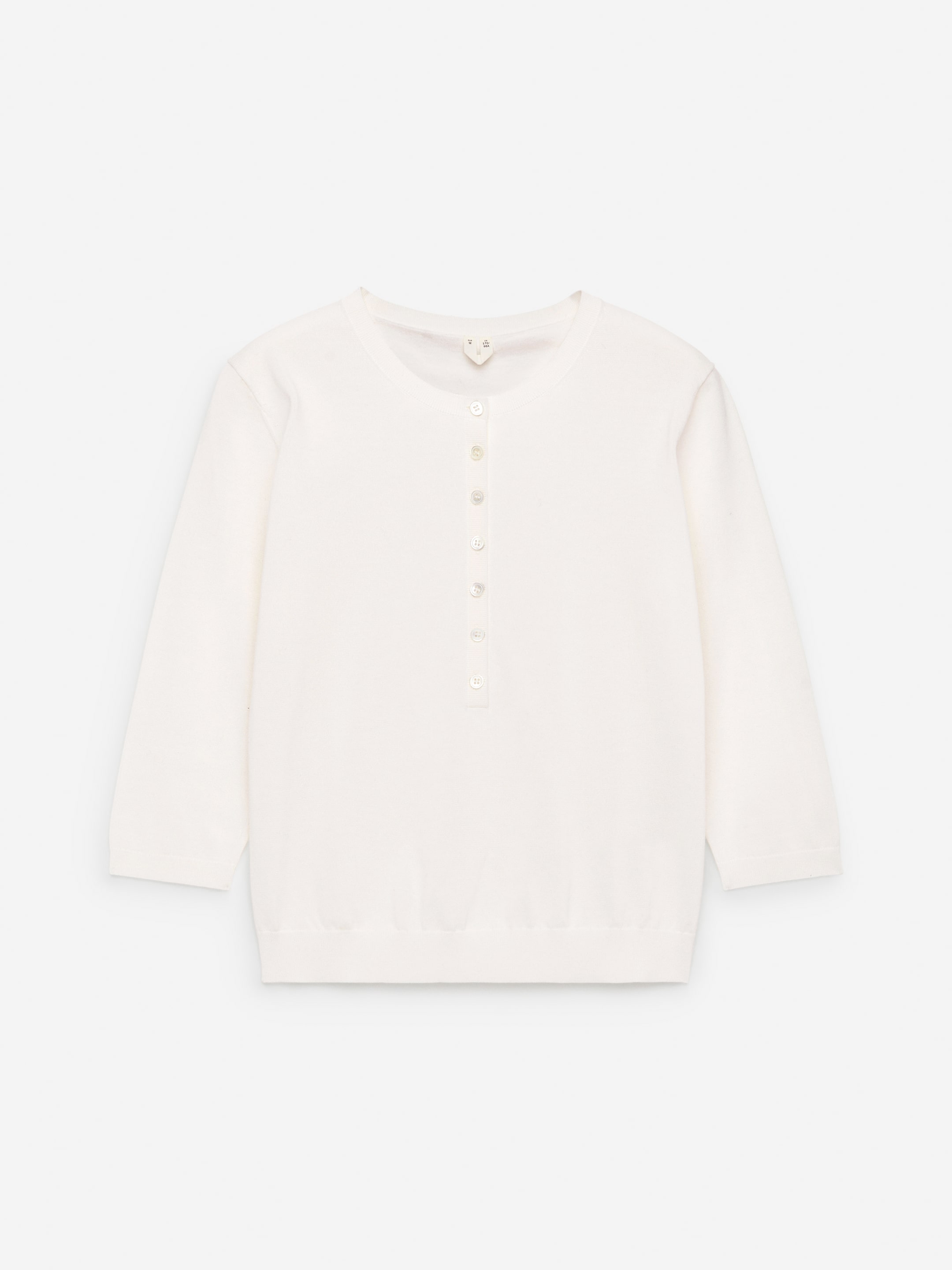 Grösseres Bild ansehen: Henley-Oberteil aus Baumwolle - Weiß - DAMEN | H&M CH 5