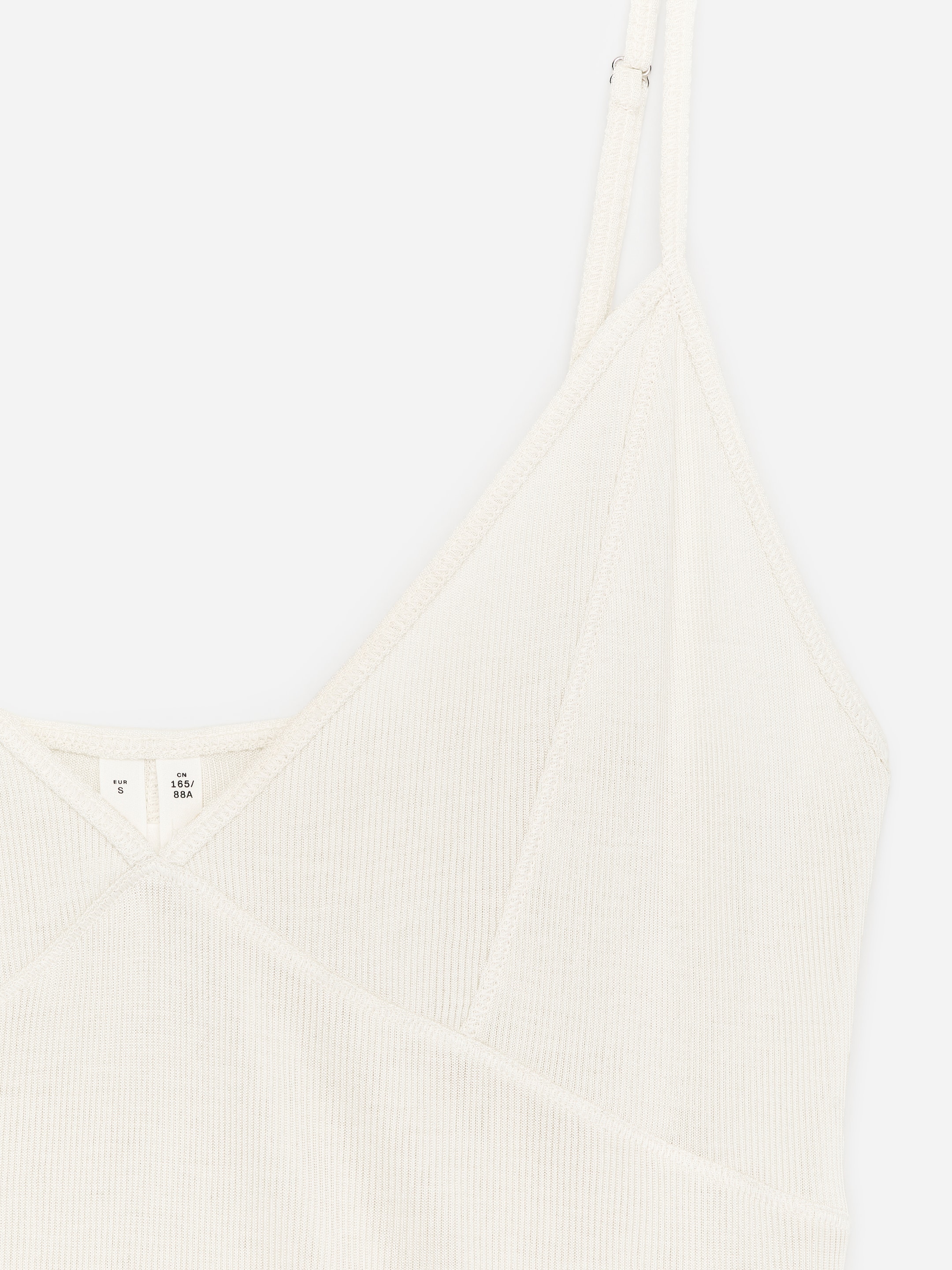 Haut à bretelles en soie côtelée - Blanc cassé - Regular fit - Femme - StillMedia/DescriptiveDetail - 2