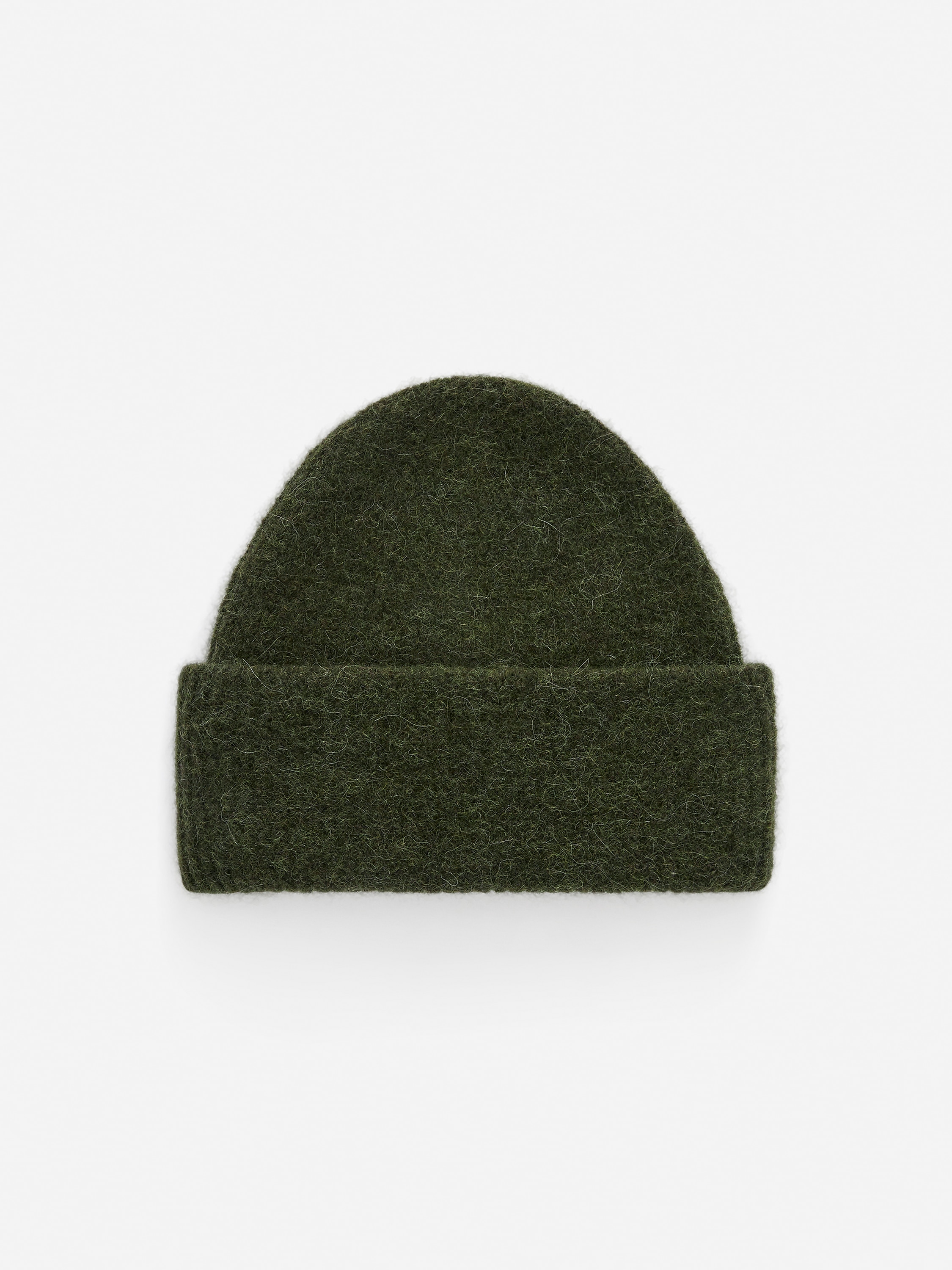 Alpaca-Merino Blend Beanie - Green/Beige/Purple/Red/Black/Dark Grey/Red/Dark Blue