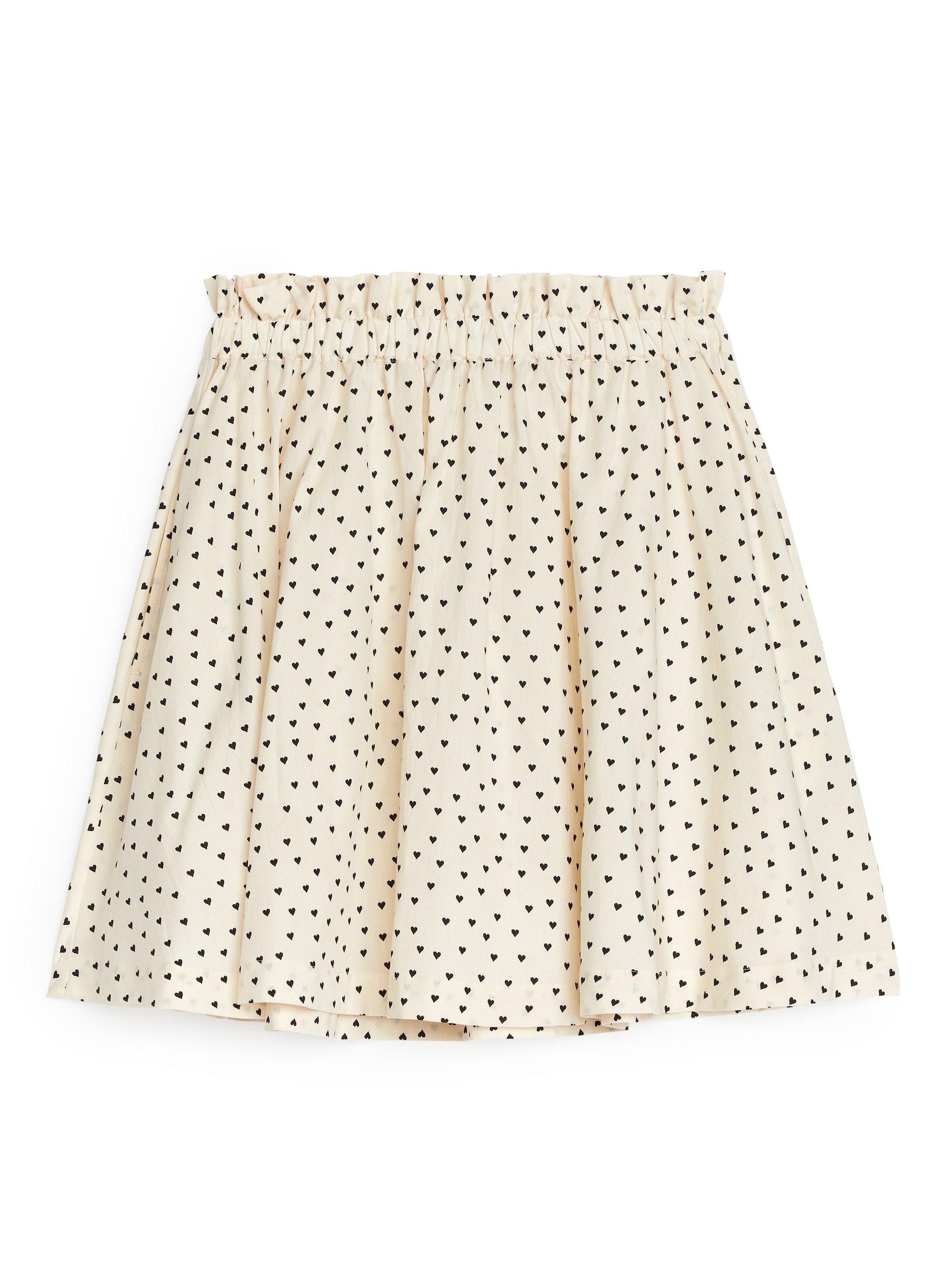 Kjol med paperbag-midja-#DCD6C7-13217
