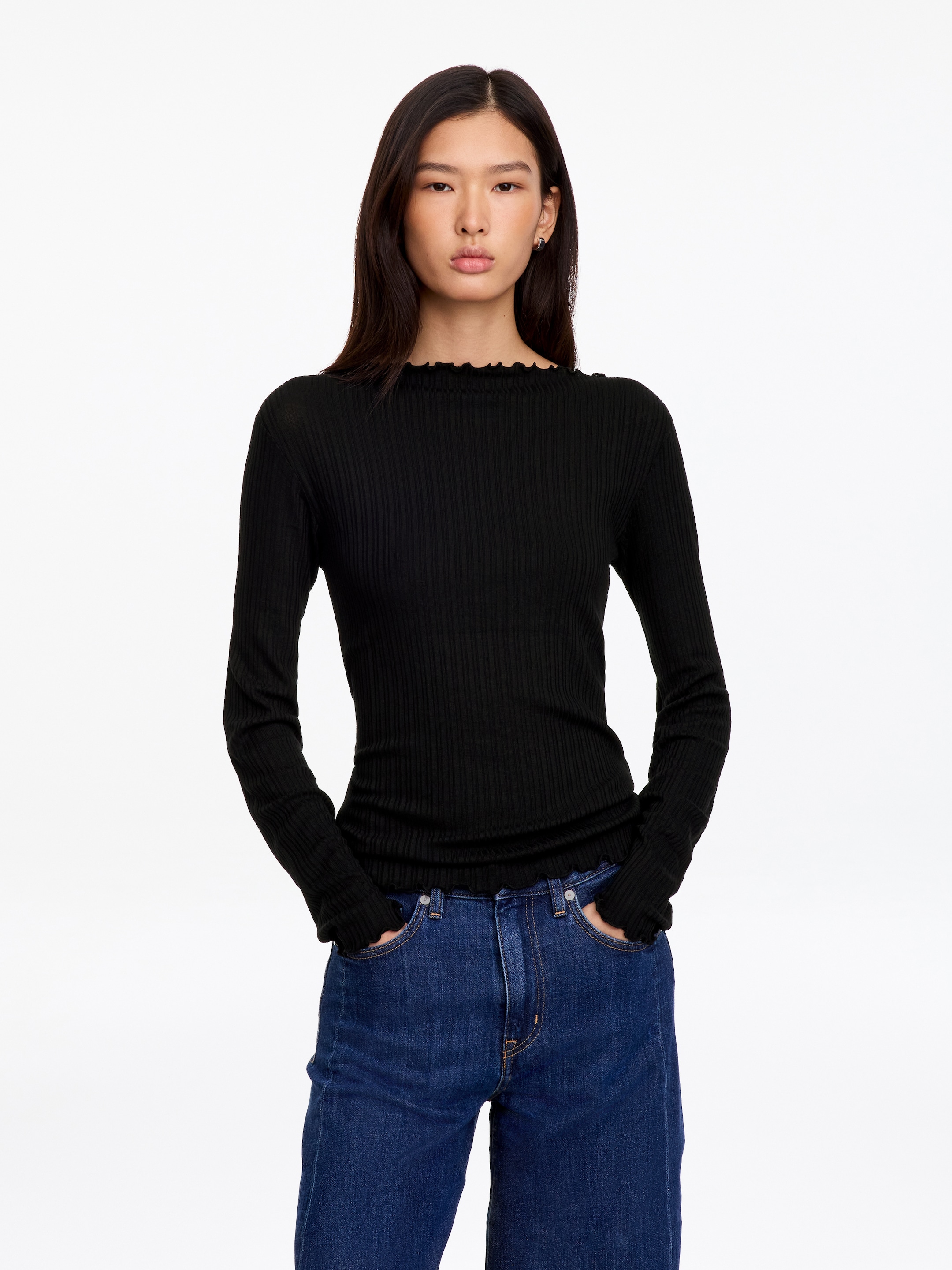 Boat-Neck Top-Black-18242
