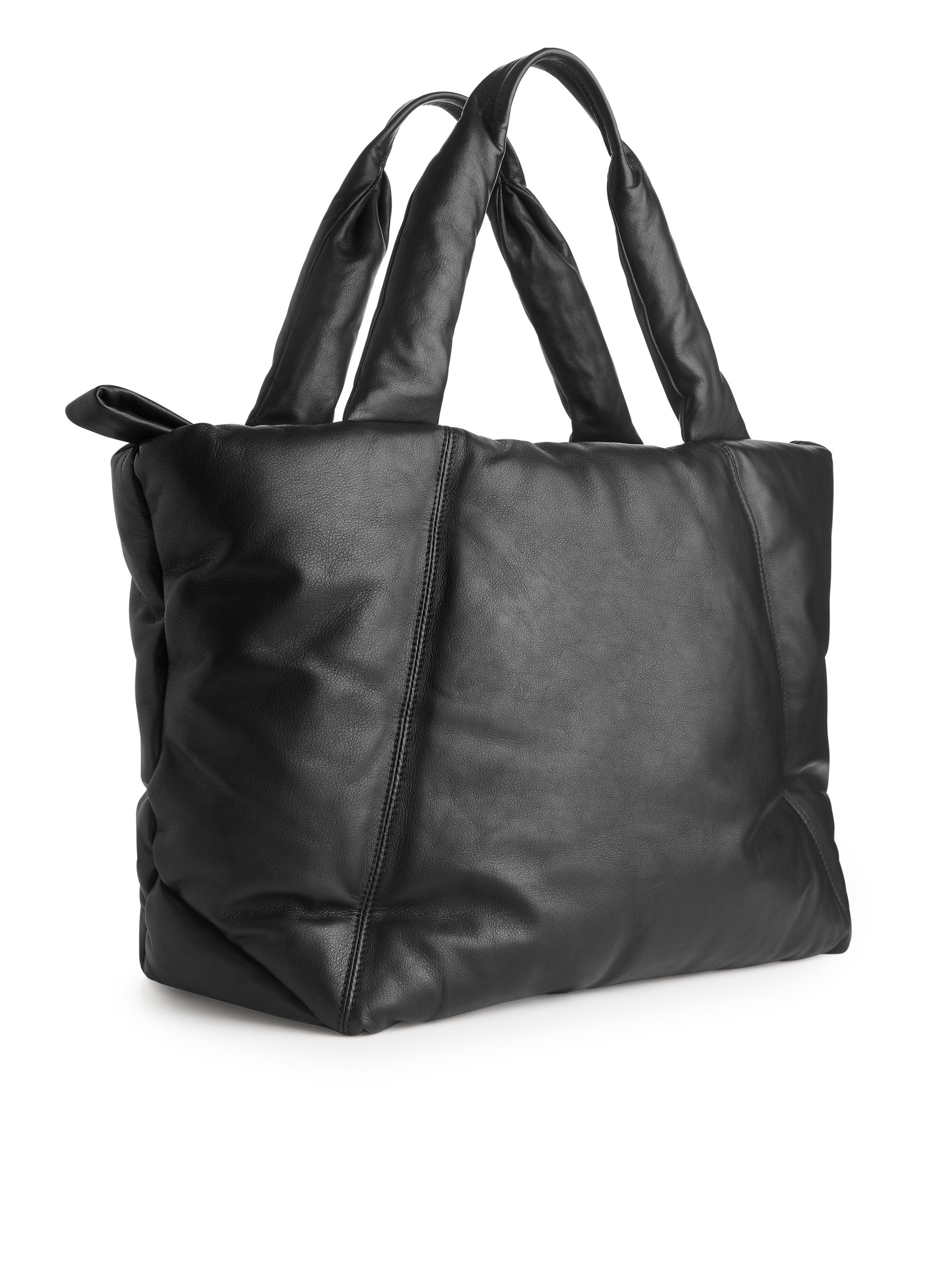 Bolso tipo tote mediano de piel - Negro - Women - StillMedia/DescriptiveStillLife - 2