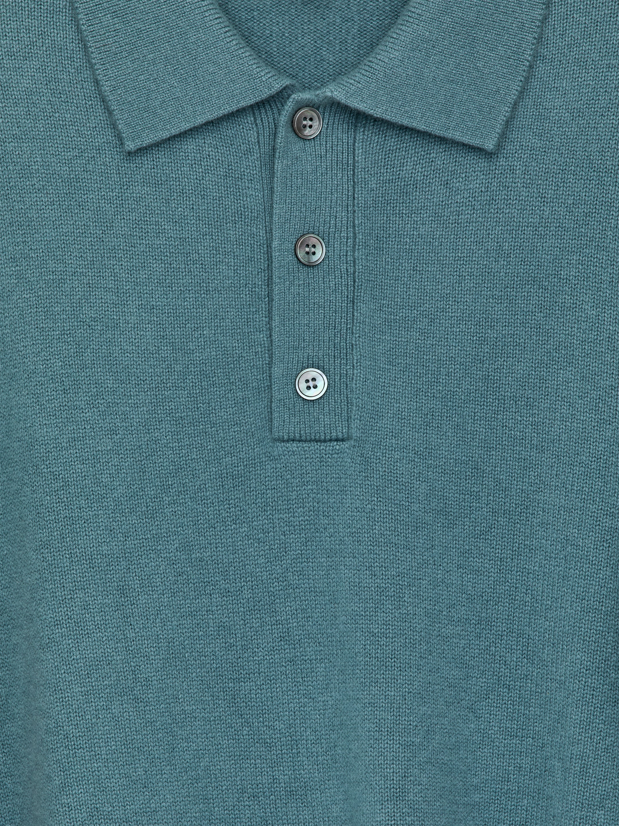 Pull polo en pur cachemire - Turquoise poudré - Relaxed fit - Homme - StillMedia/DescriptiveDetail - 1