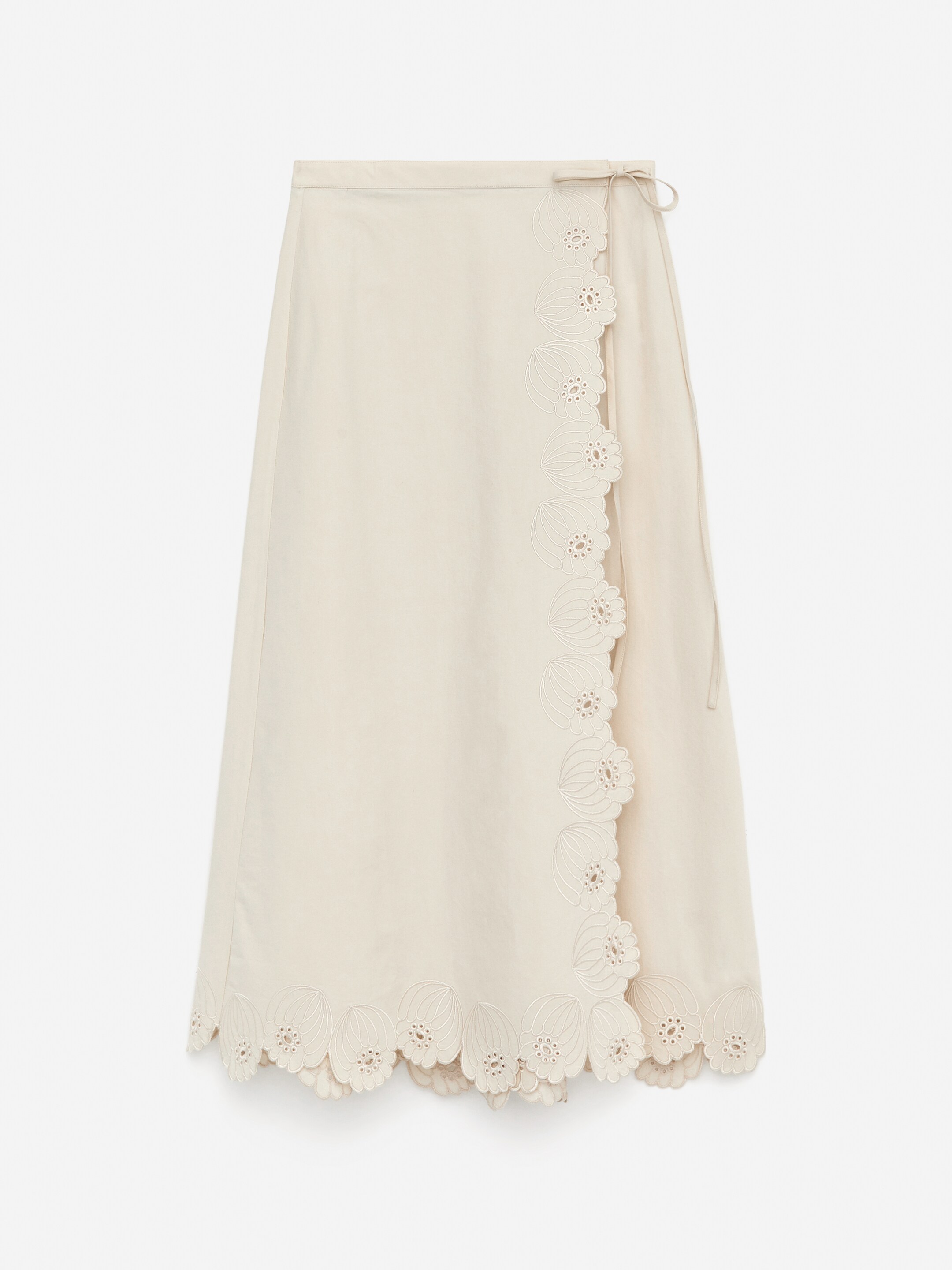 Embroidered Skirt - Off White - Regular fit - Women - StillMedia/DescriptiveStillLife - 1