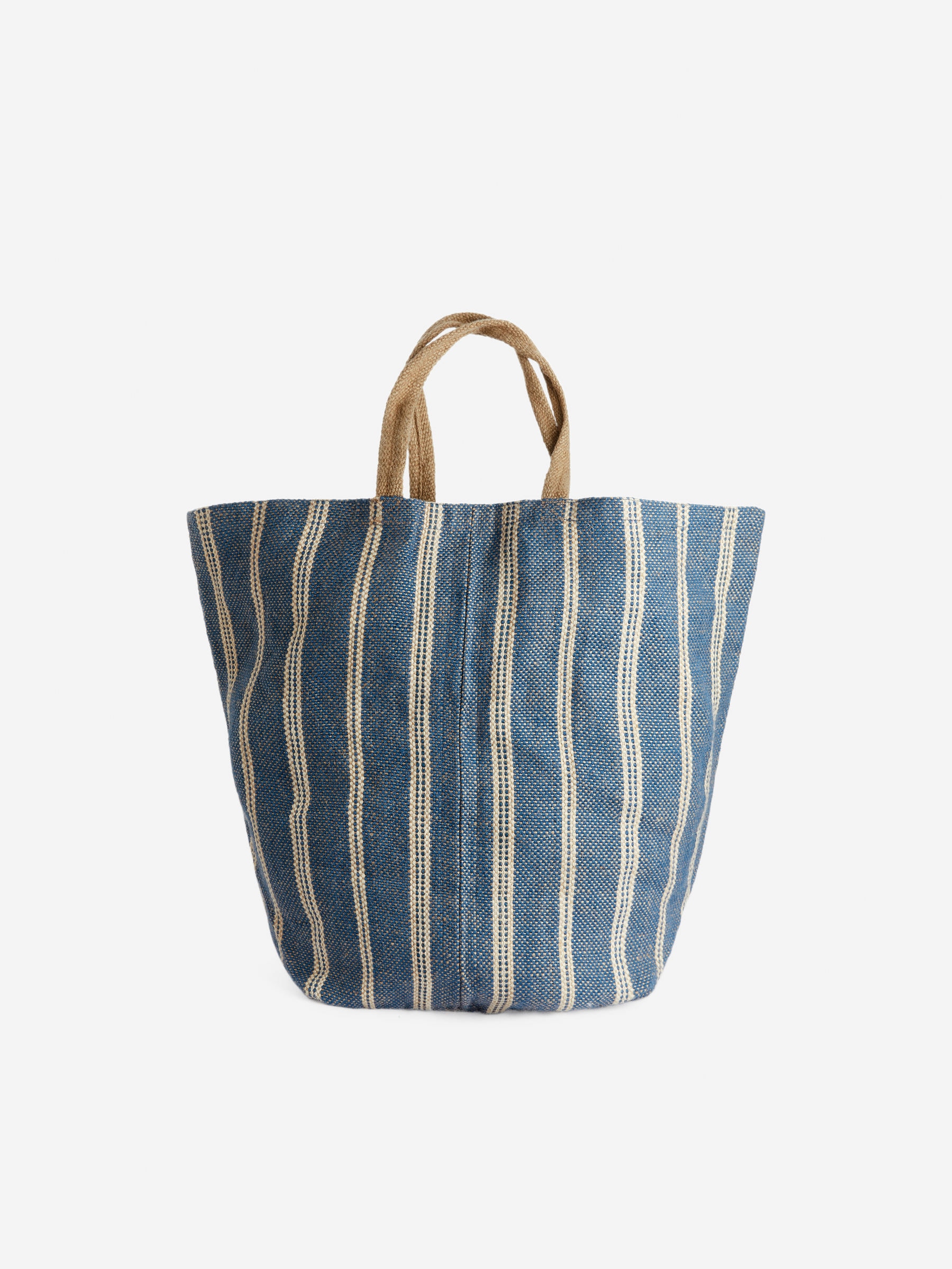 Large Jute Tote-#3B4EA3-6721