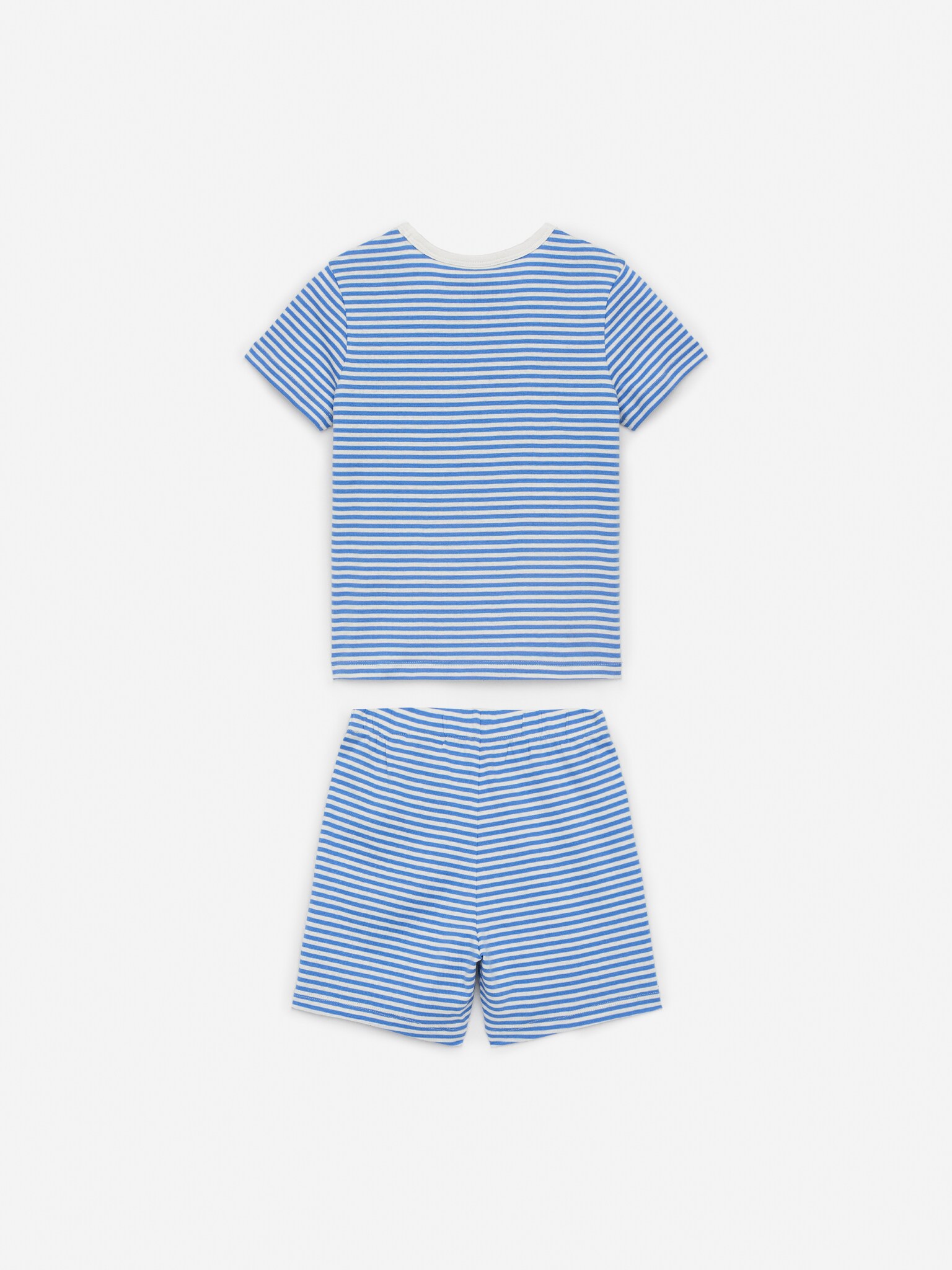 Short Jersey Pyjama Set - Blue/White/Light Blue/White/Green/Striped/Pink/Red Hearts/Lilac/Purple - 2
