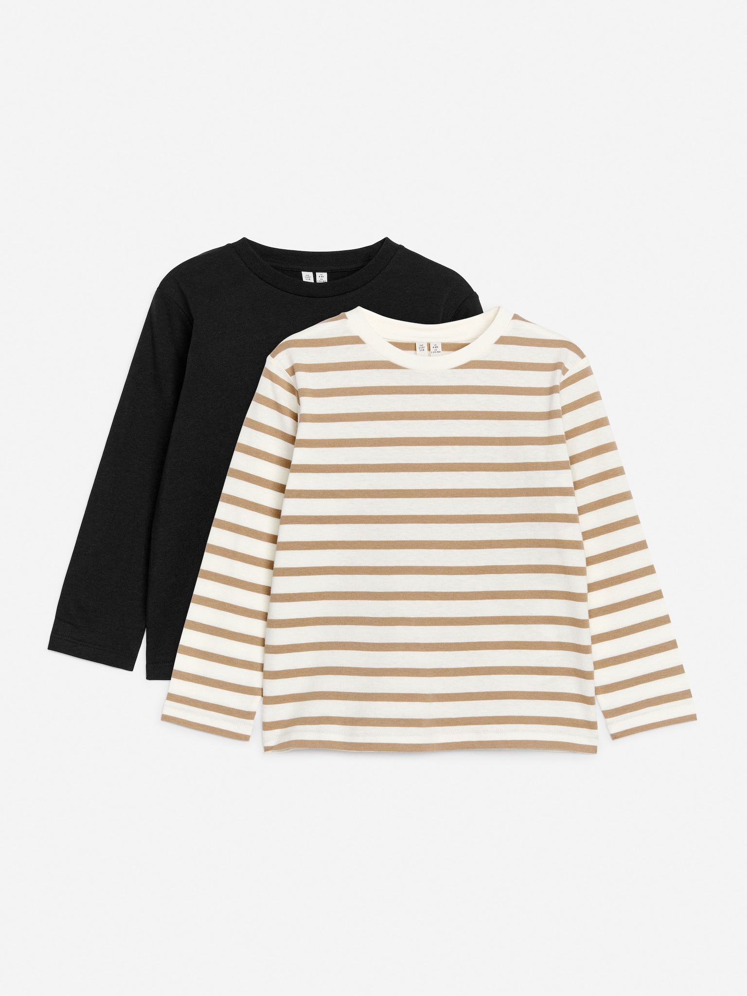 Juego de 2 camisetas de manga larga - Beige/blanco roto/negro/Lila/blanco/Lila/blanco roto/rosa/Verde/Rosa/Burdeos/azul cielo/Gris/negro/blanco