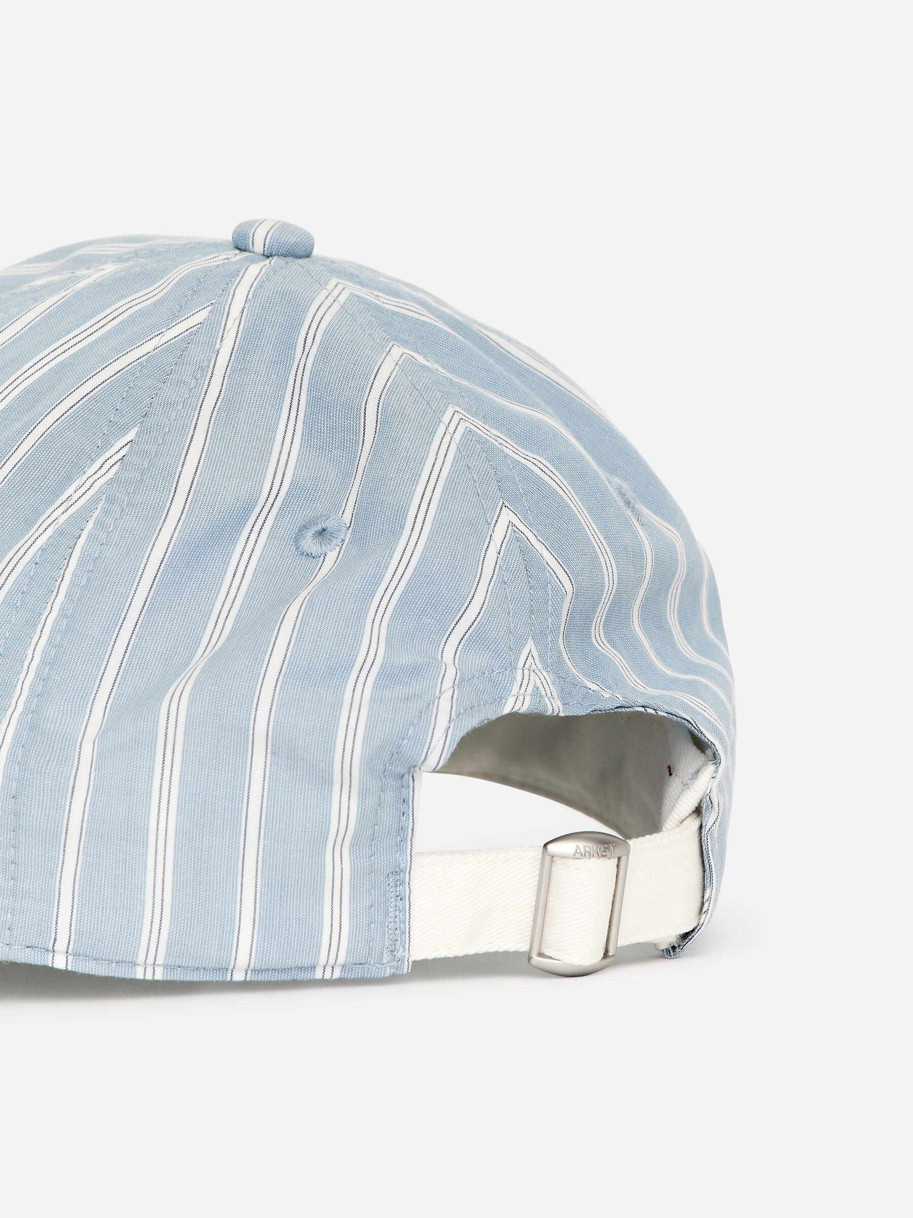 Poplin Baseball Cap - Light Blue/Striped - Men - StillMedia/DescriptiveDetail - 1