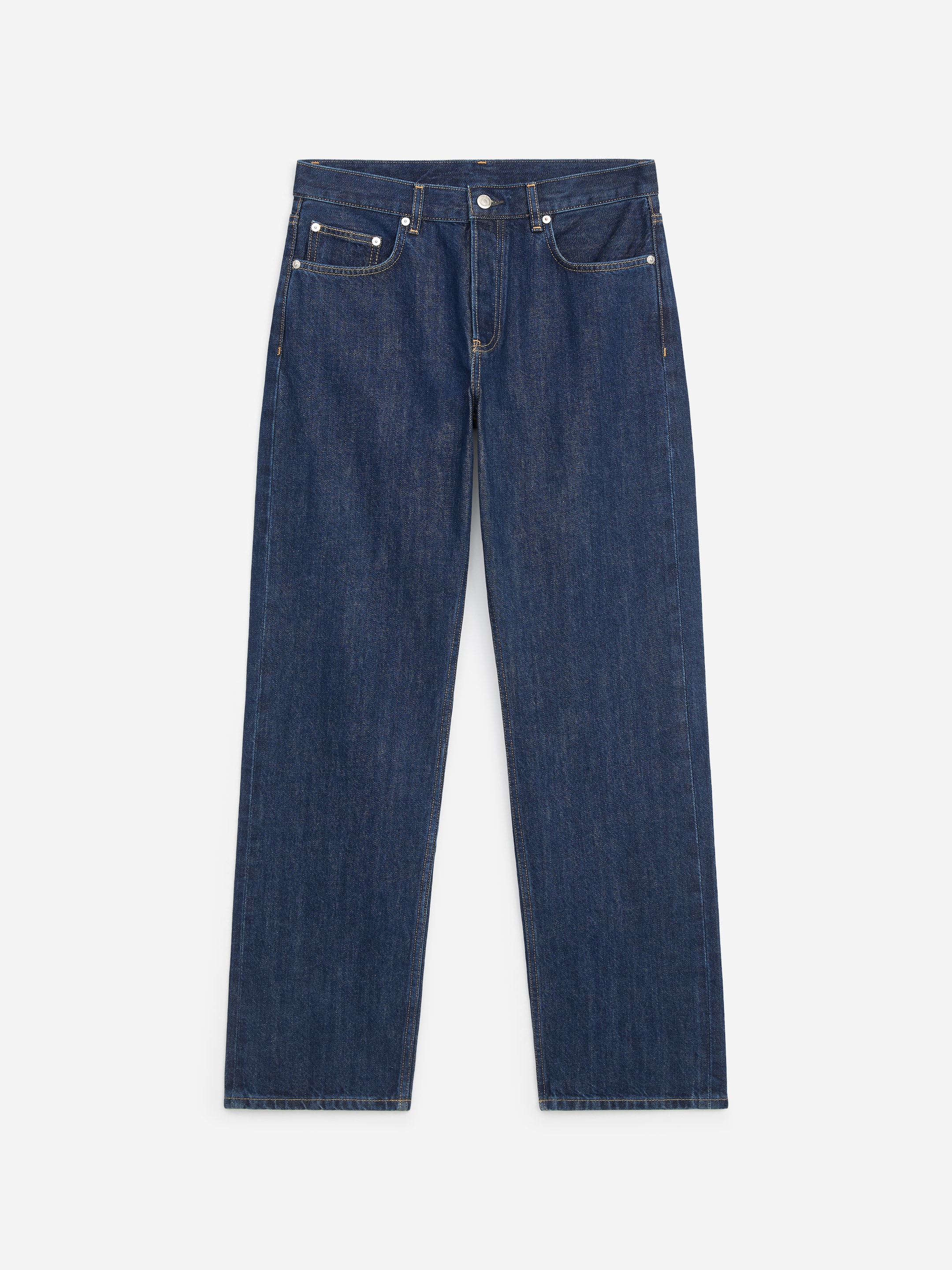 OCEAN Loose Selvedge Jeans - Dark Blue - Loose fit - men - StillMedia/DescriptiveStillLife - 1
