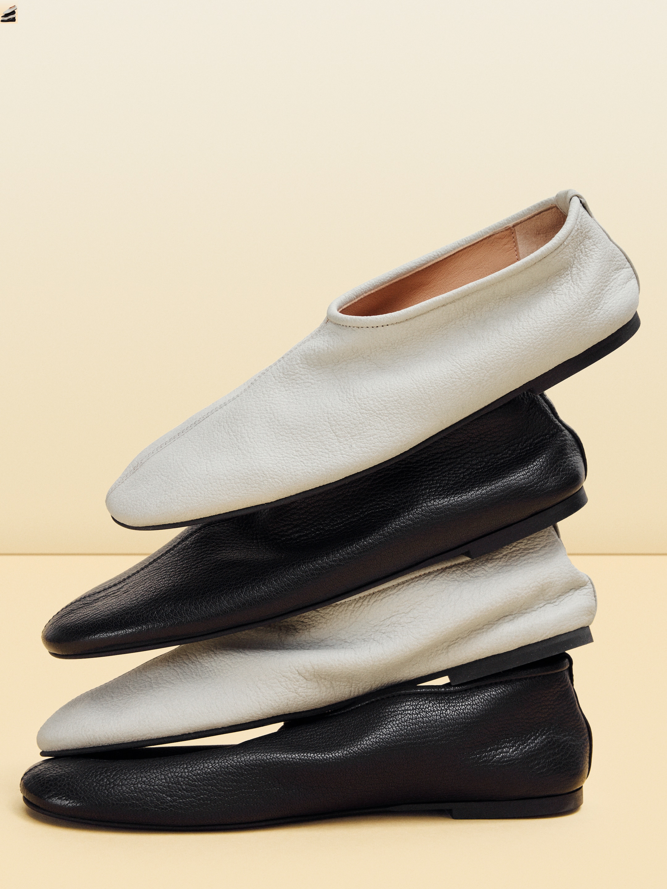 Leather Ballet Flats - Black - Women - StillMedia/Environmental - 1