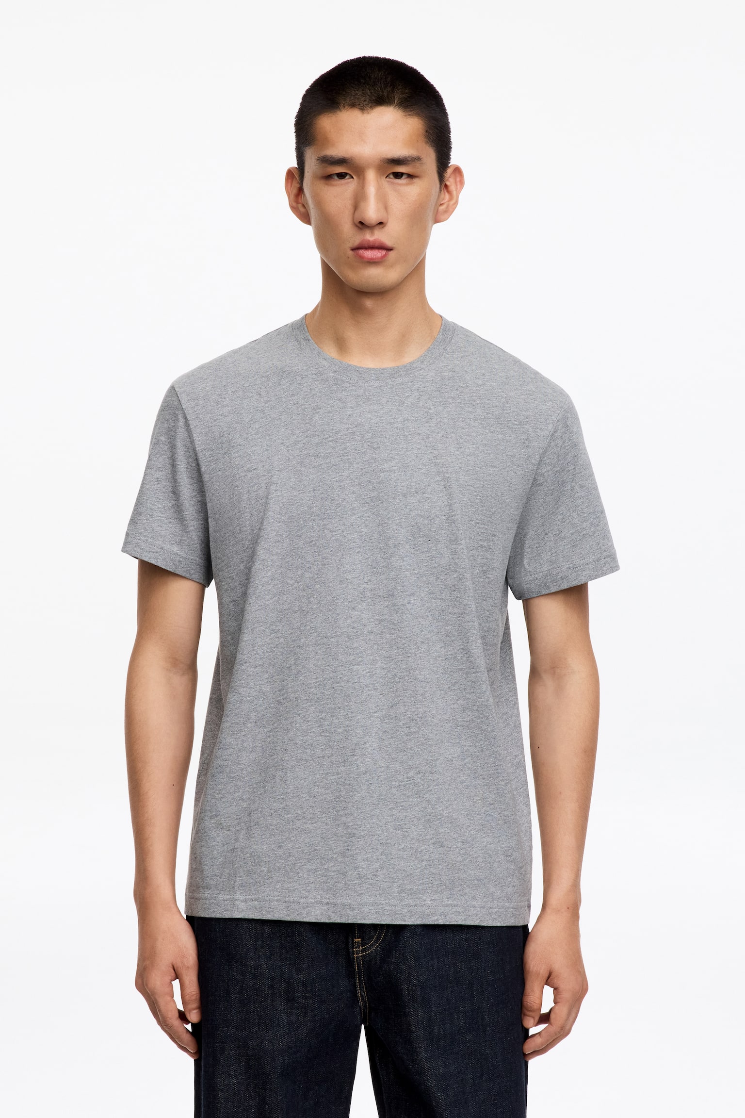 Regular t-shirt 170 gsm - Grå/Melange/Vit/Svart/Mörkblå/Klarblå/Mullvadsgrå/Gråblå - 1
